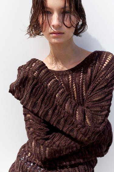 Cutwork jumper — Brown 3