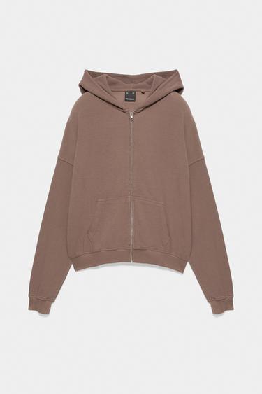 Hoodie with zipper — Brown 7