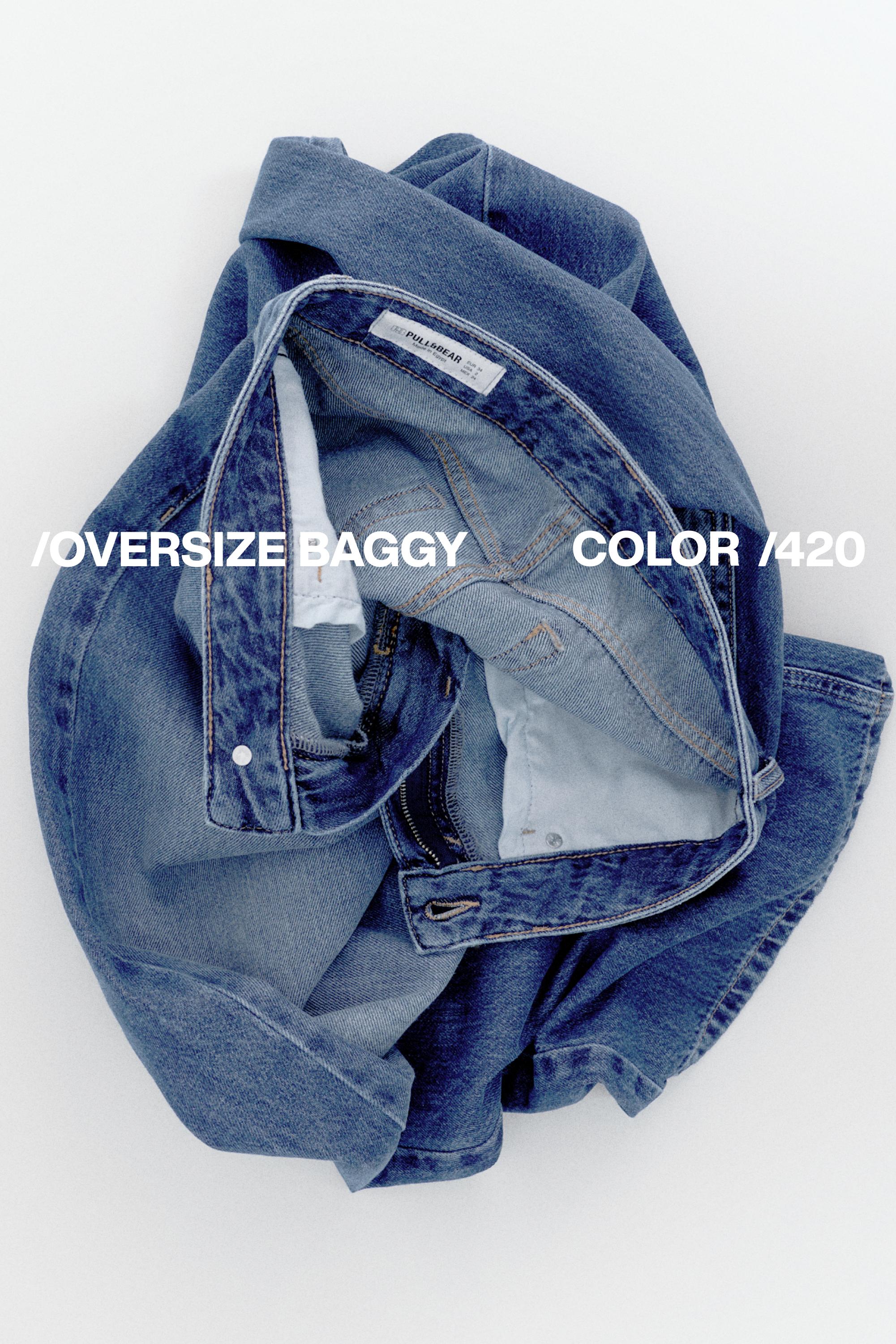 Oversize baggy jeans — Deep blue