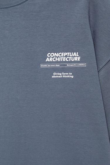 Short sleeve graphic sweatshirt — Indigo blue 8