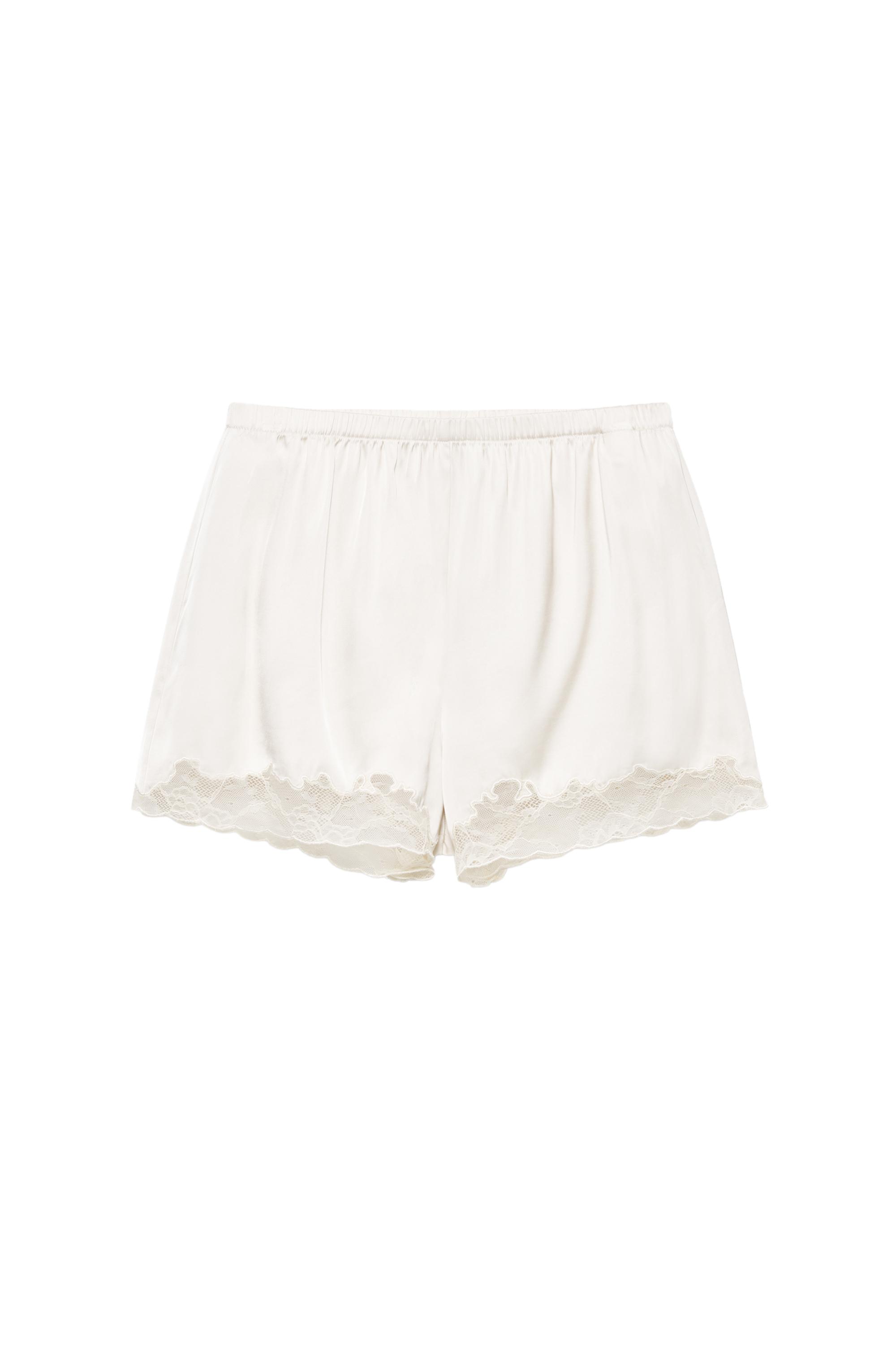 Dantelli lencero şort - Görsel 5
