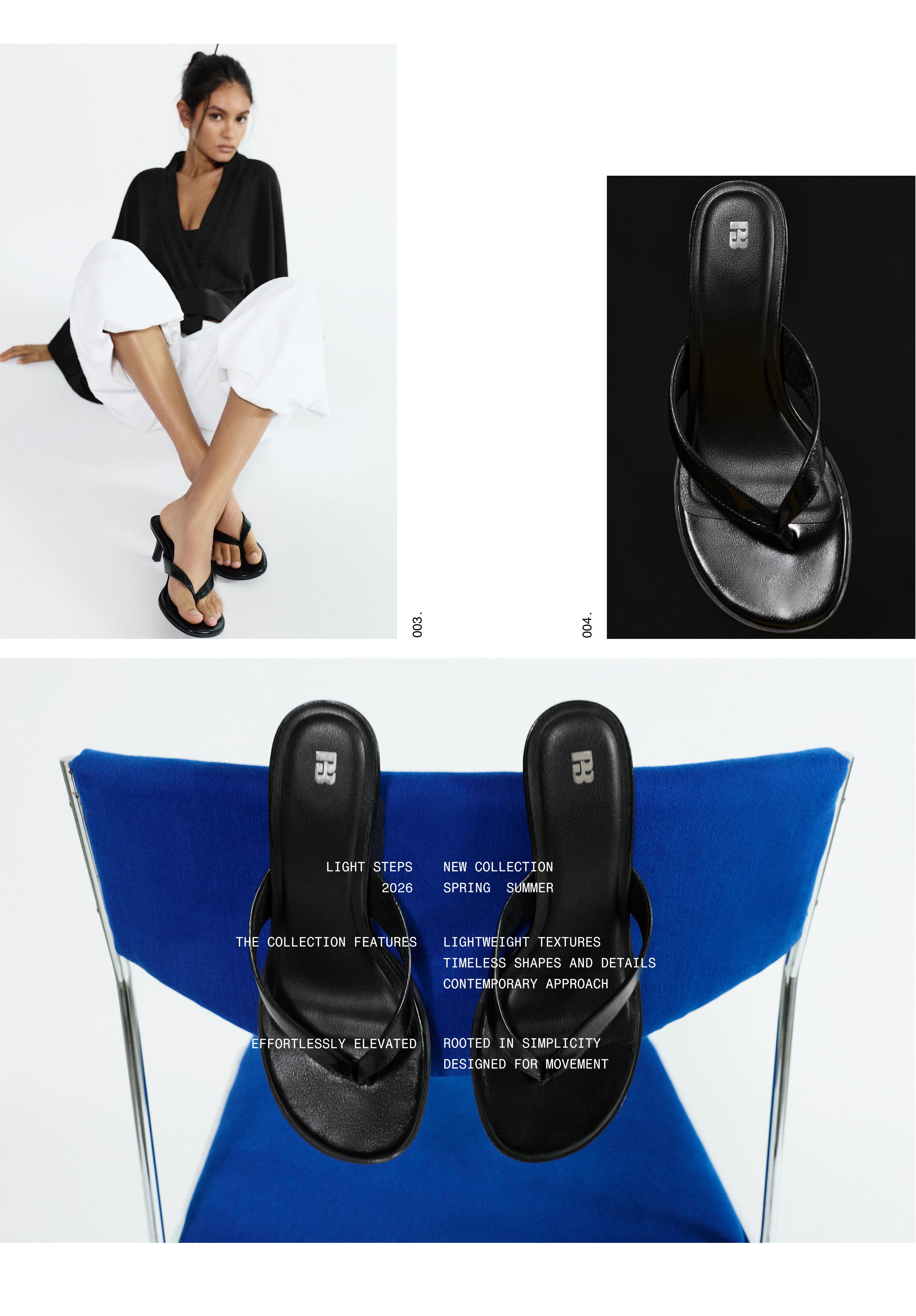 High-heel sandals — Black