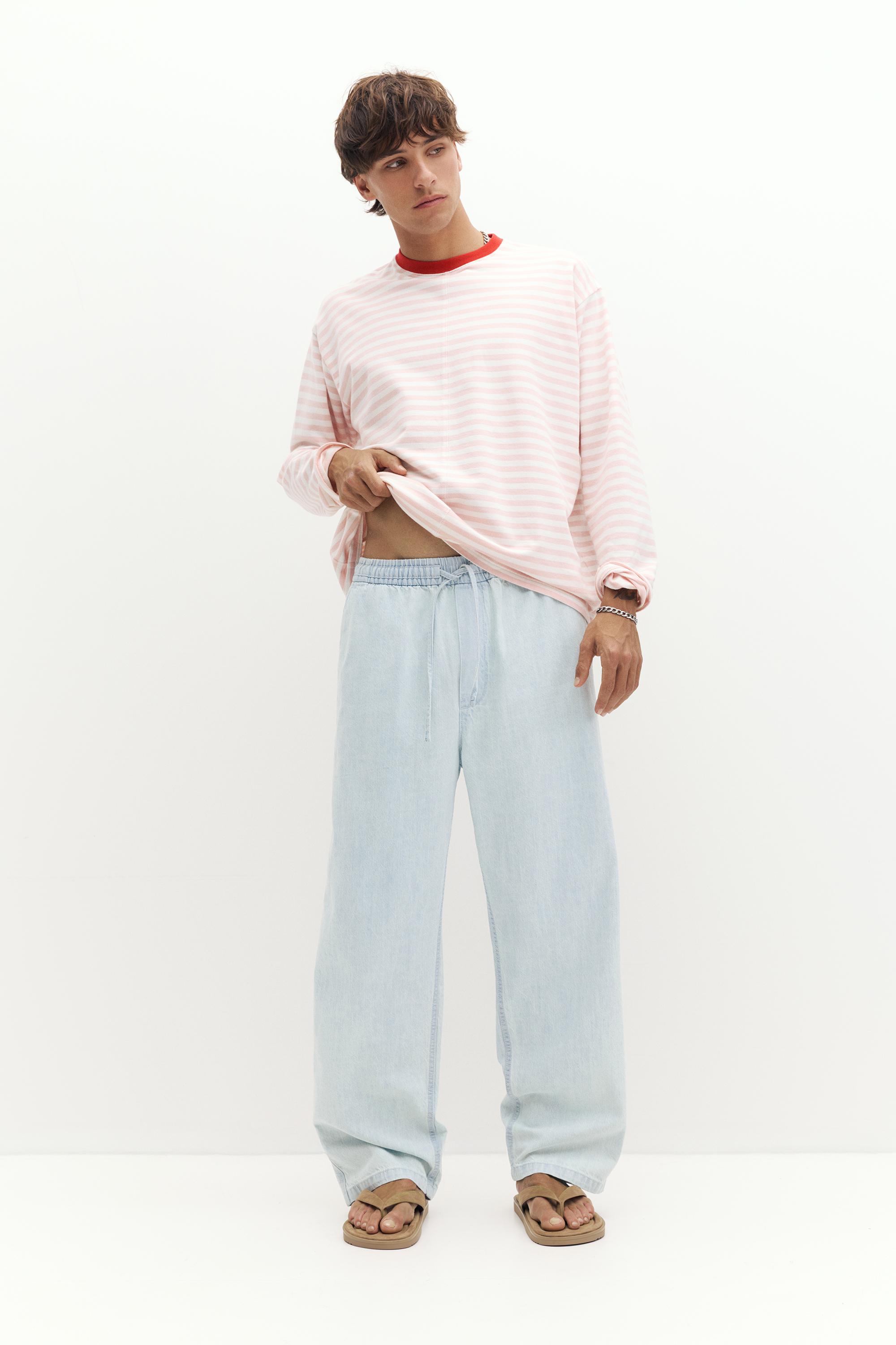 Denim joggers — Pale blue