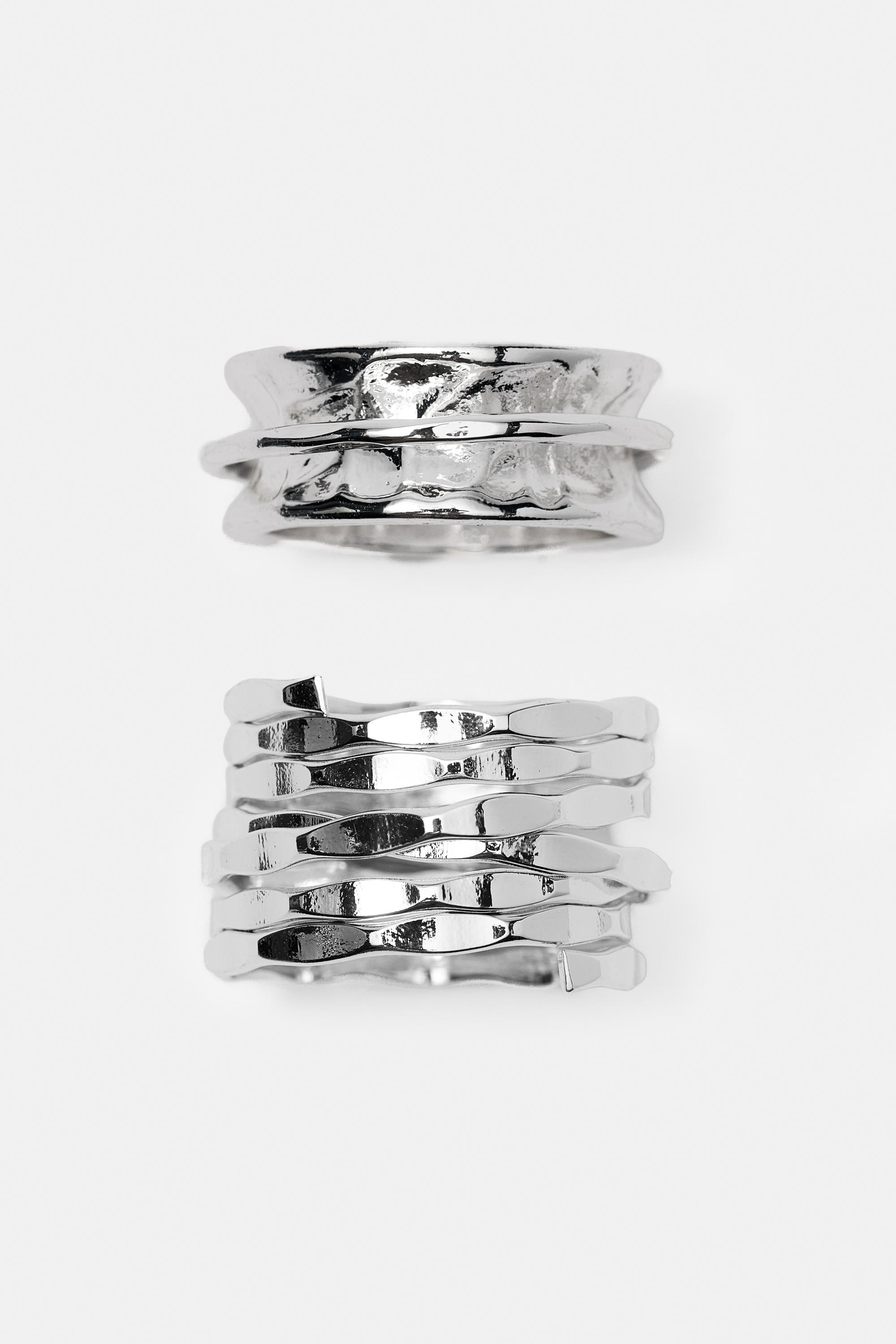 Pack 2 Anéis Com Textura