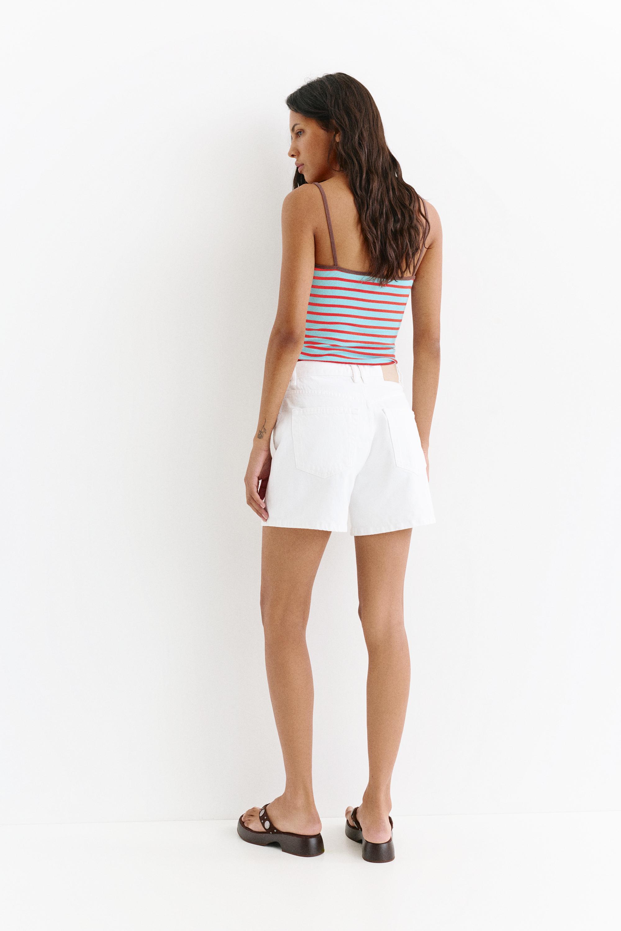 Thin strap top — Striped