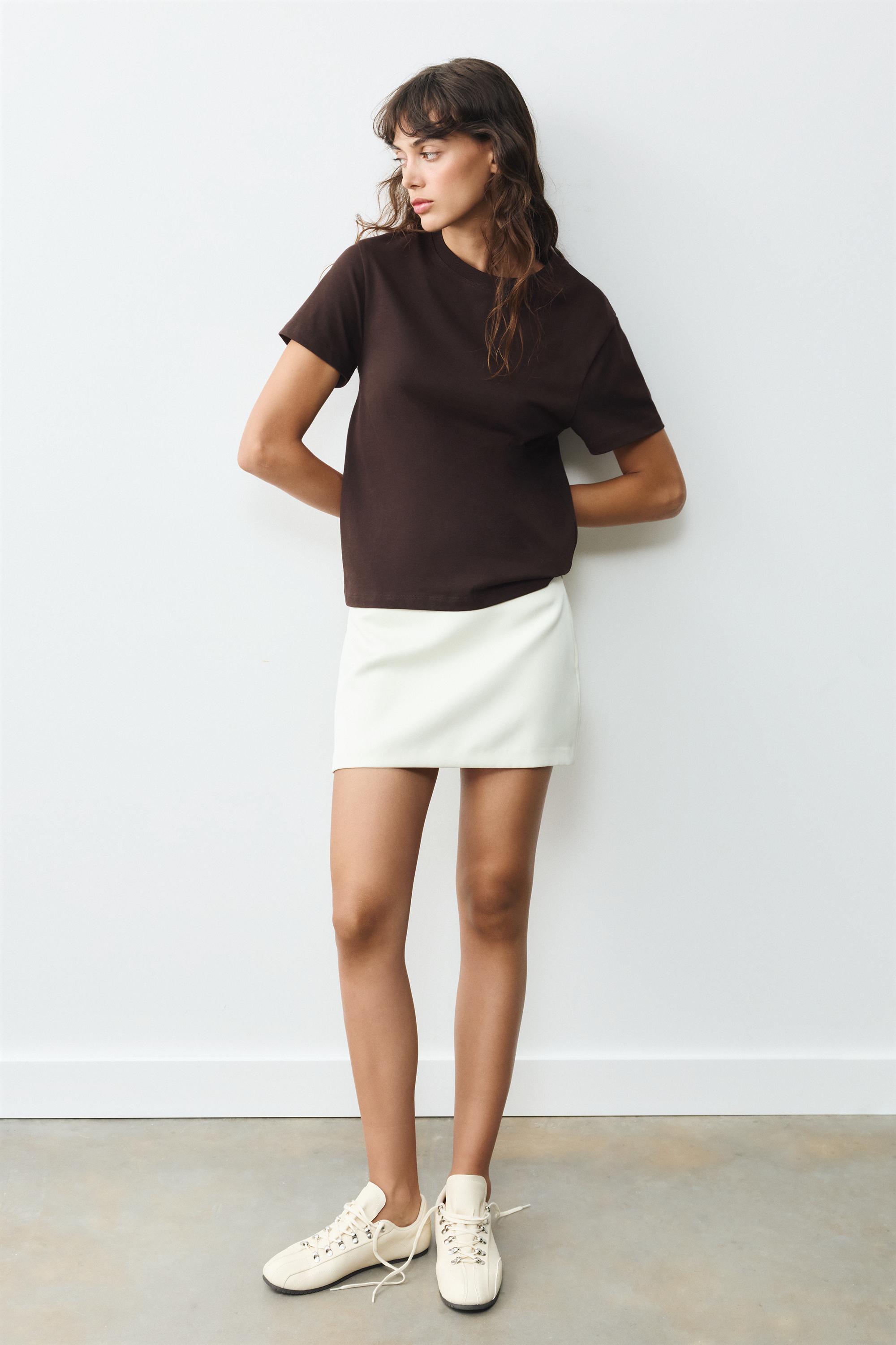 Short sleeve T-shirt 100% cotton — Brown