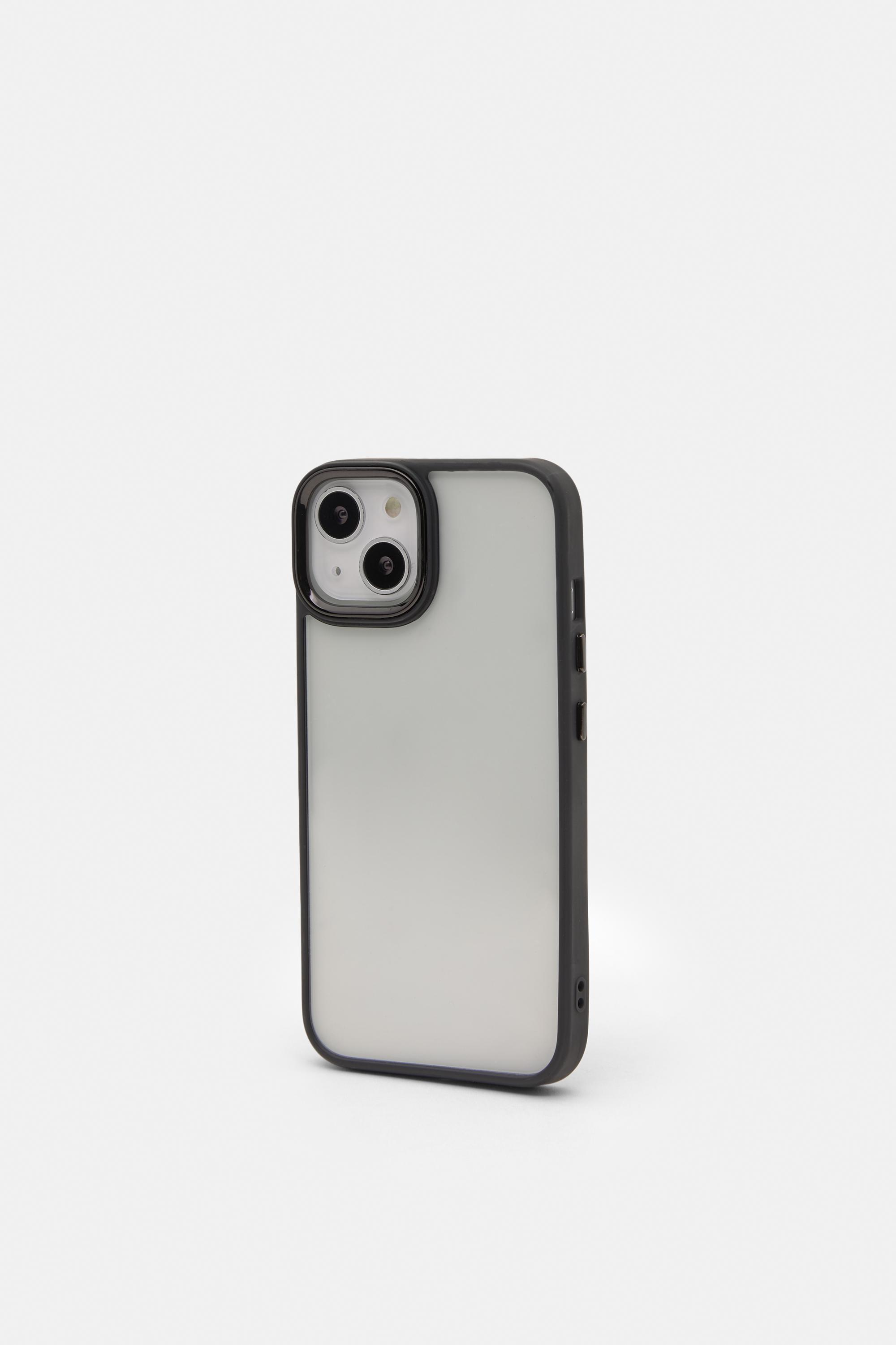 Transparent iPhone case with contrast — Black