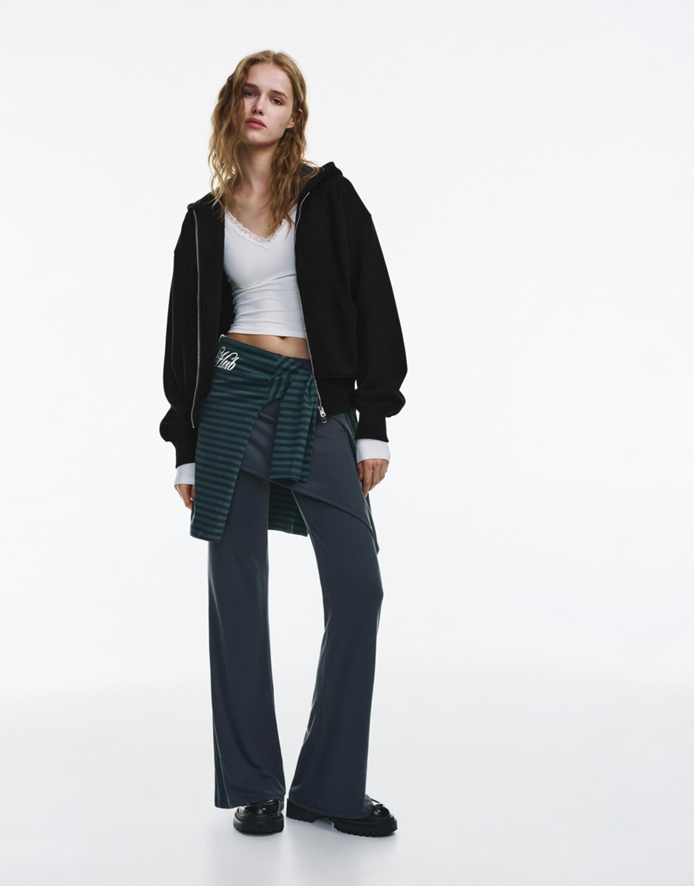 Hoodie with zipper — Black