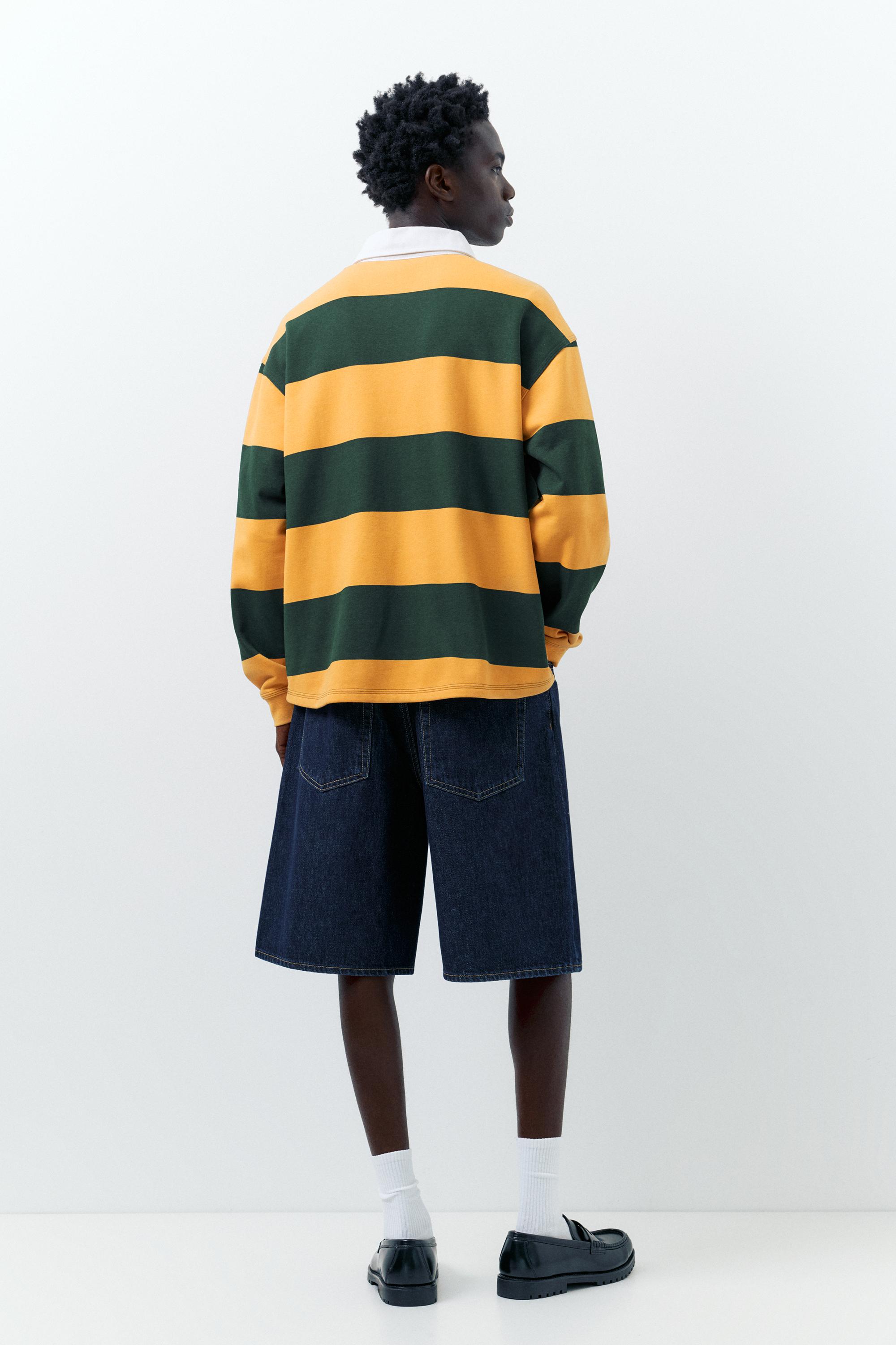 Çizgili uzun kollu polo - Görsel 13