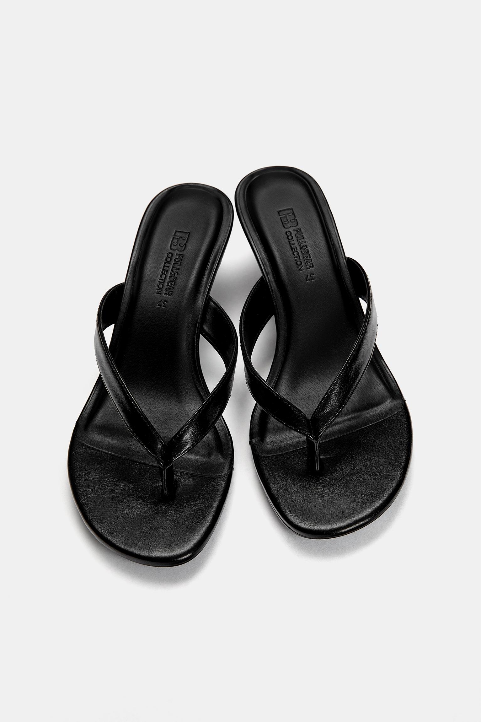 Flat Leather Sandals With Embellished Detail by Pull\u0026Bear Online | THE  ICONIC | Australia