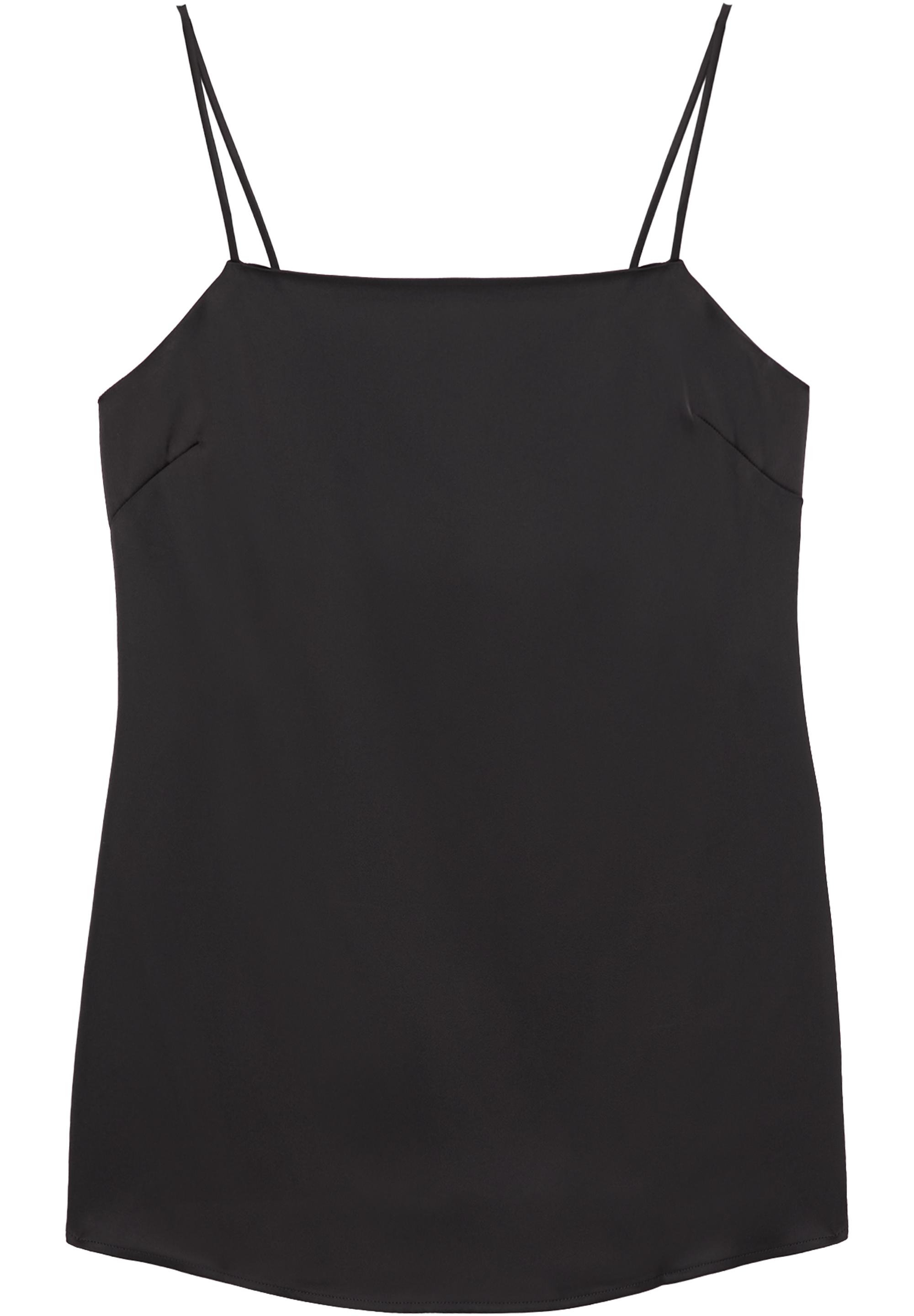 Satin cami top — Black