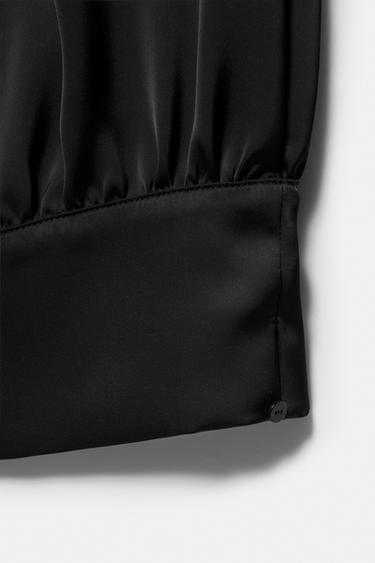 Satin sarouel capris — Black 5