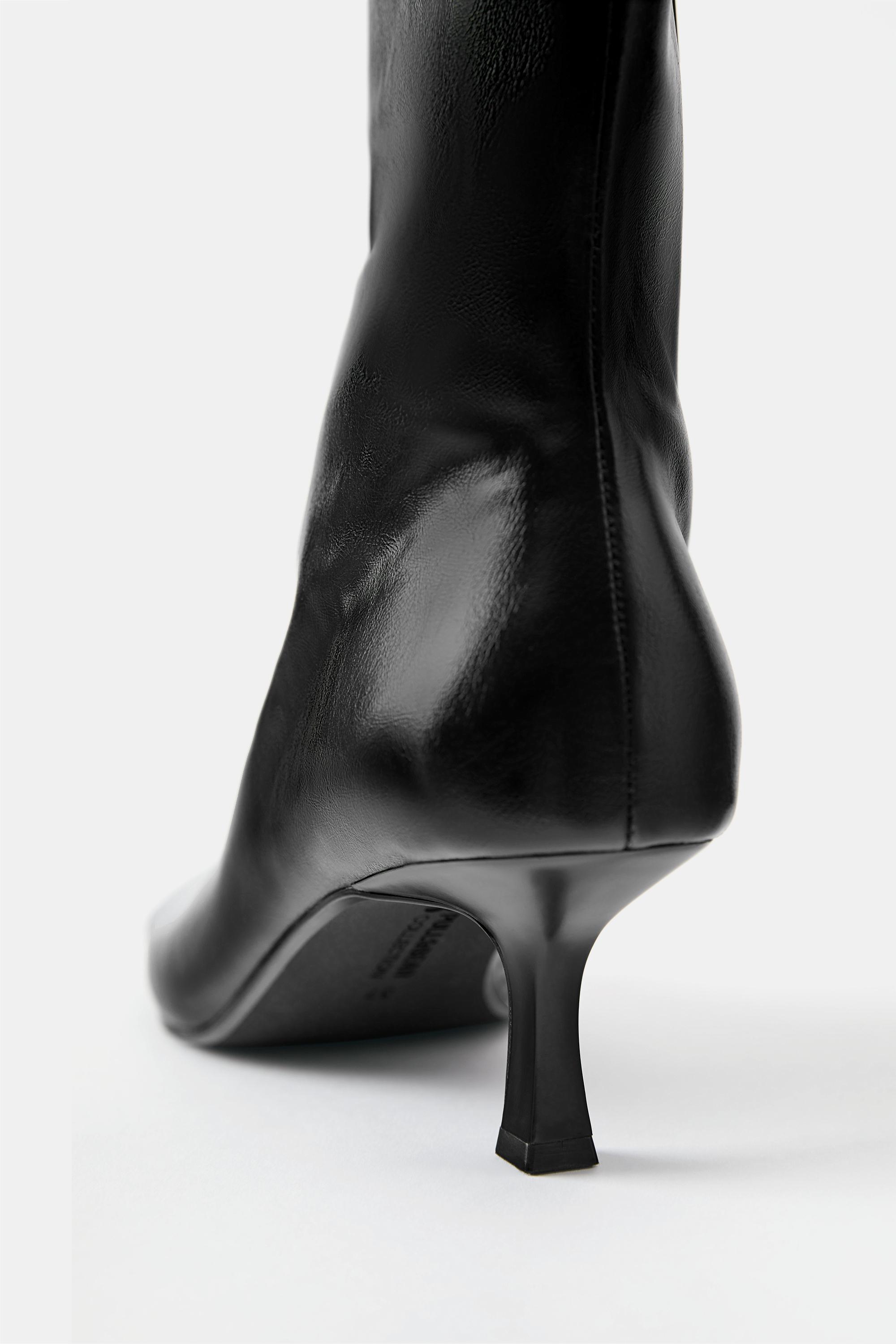 heeled ankle boots — Black