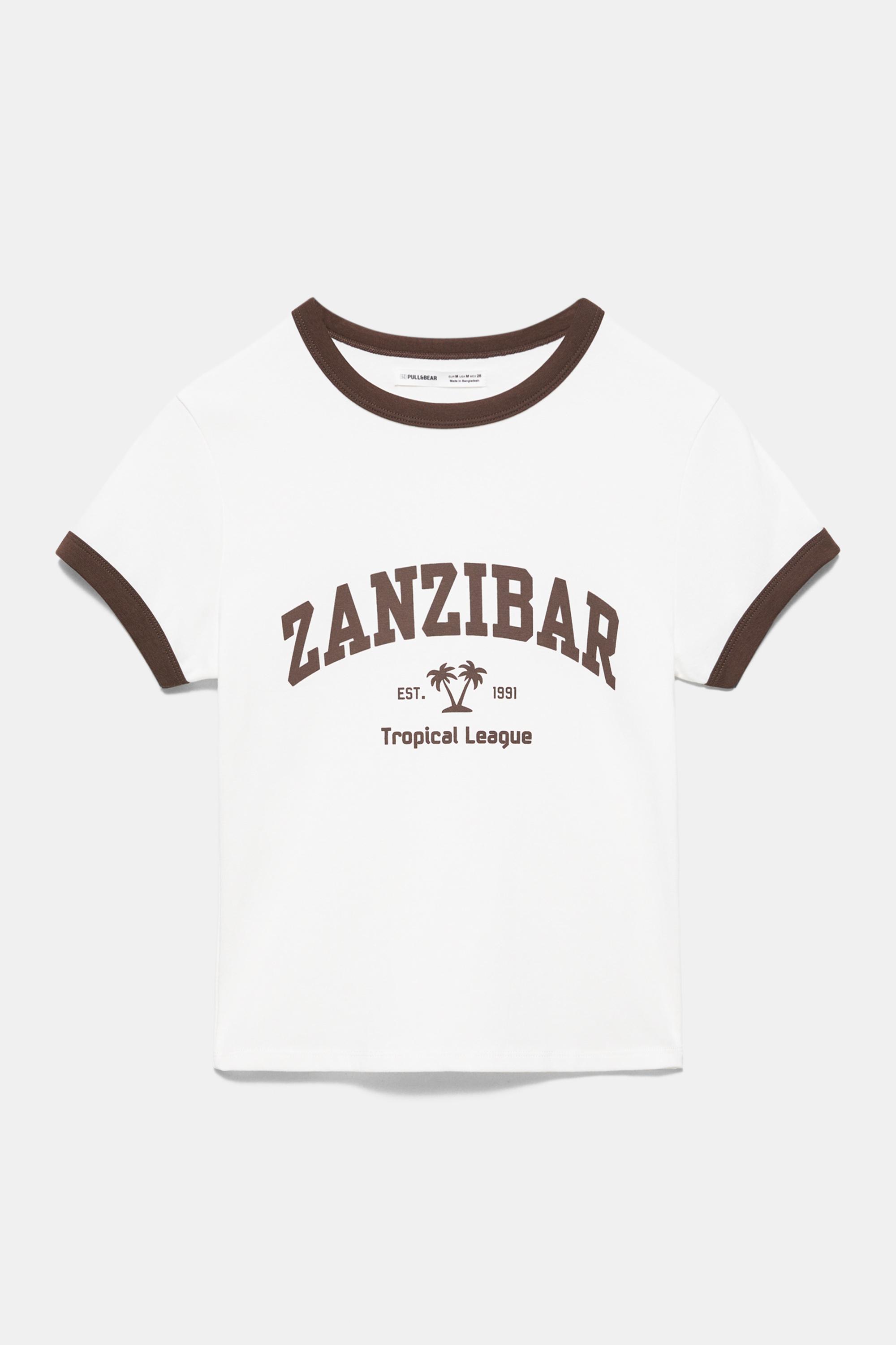 Ribbed graphic T-shirt — Ice