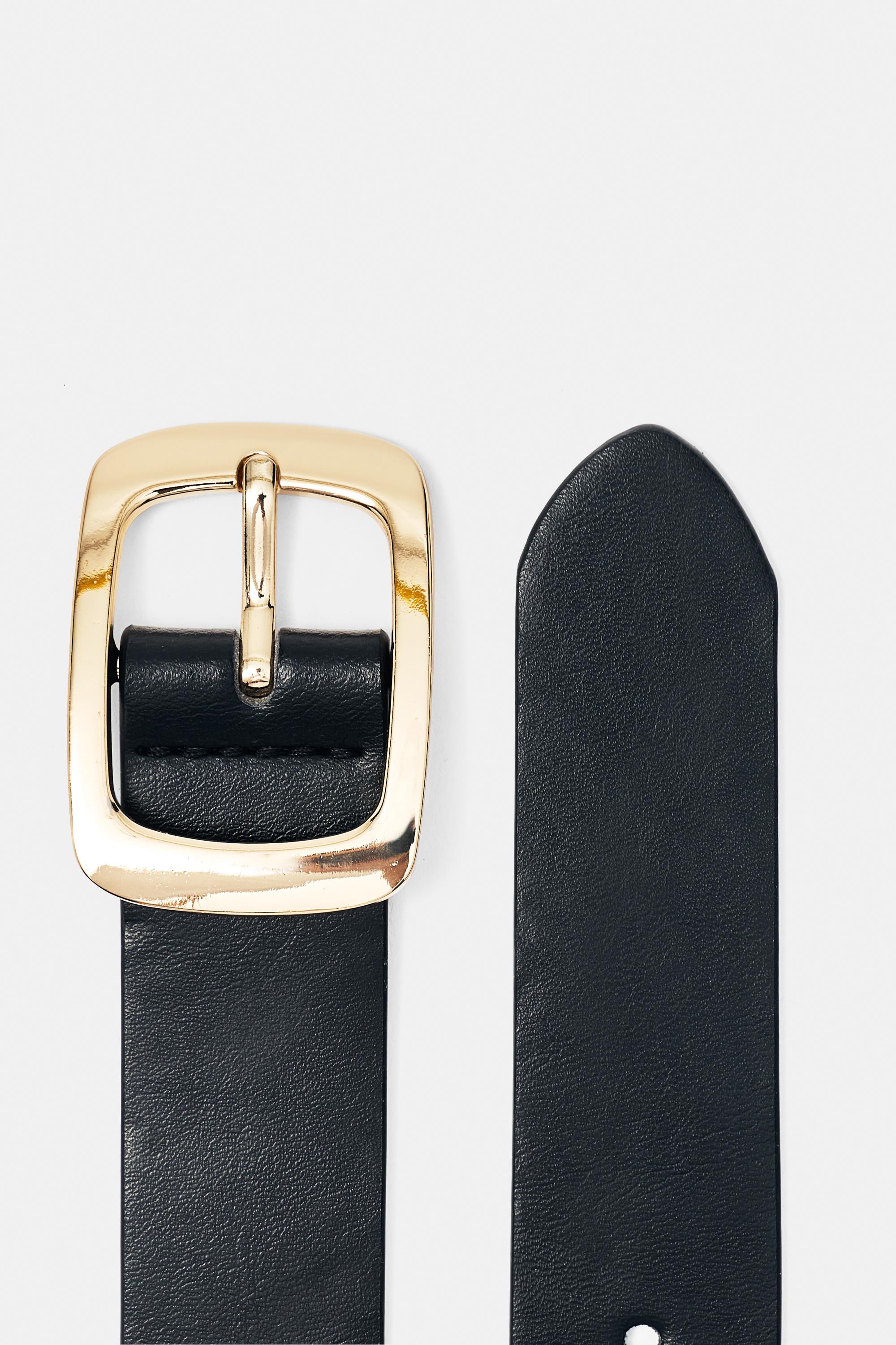Rectangular buckle belt — Black