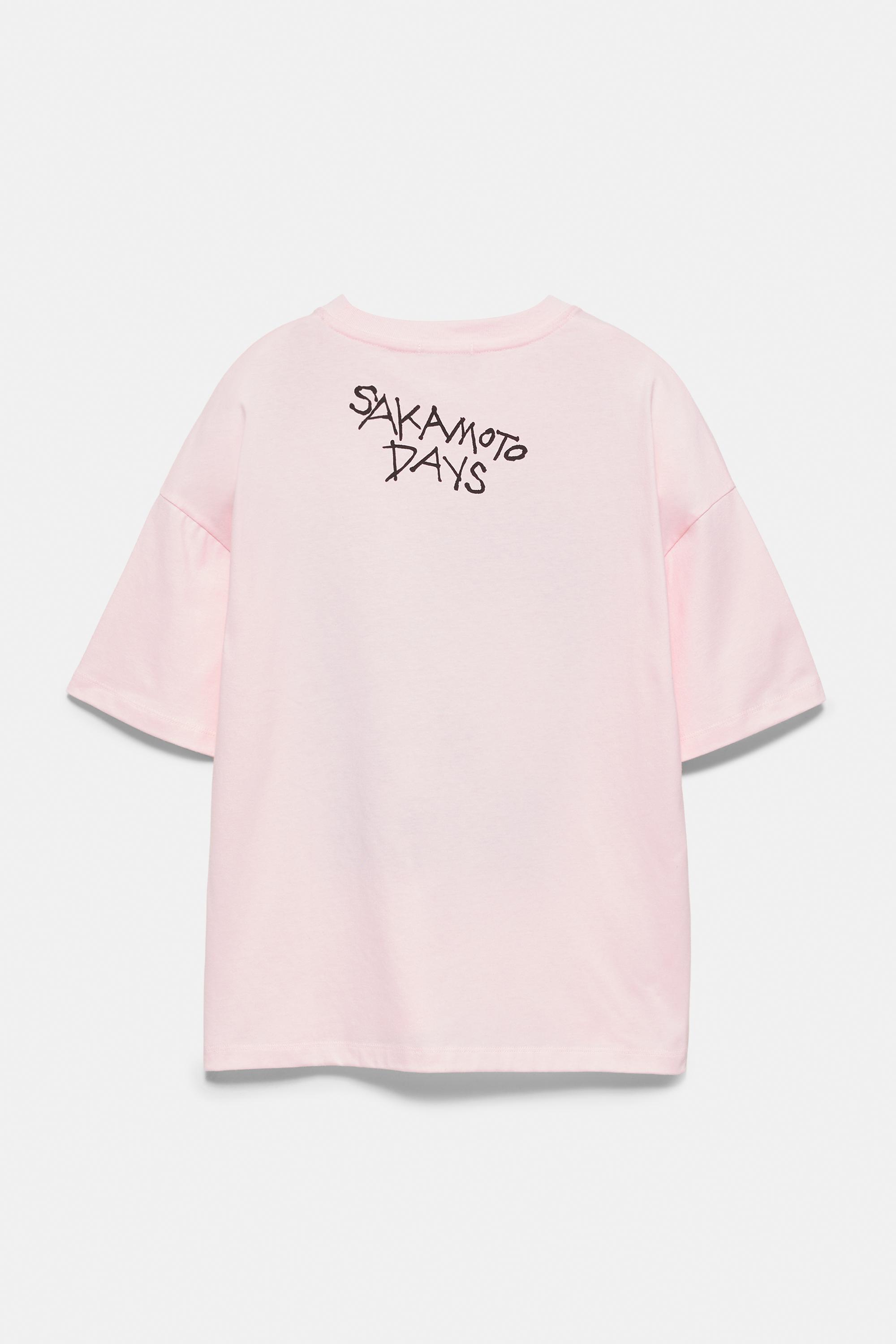 Sakamoto Days oversize T-shirt — Pink