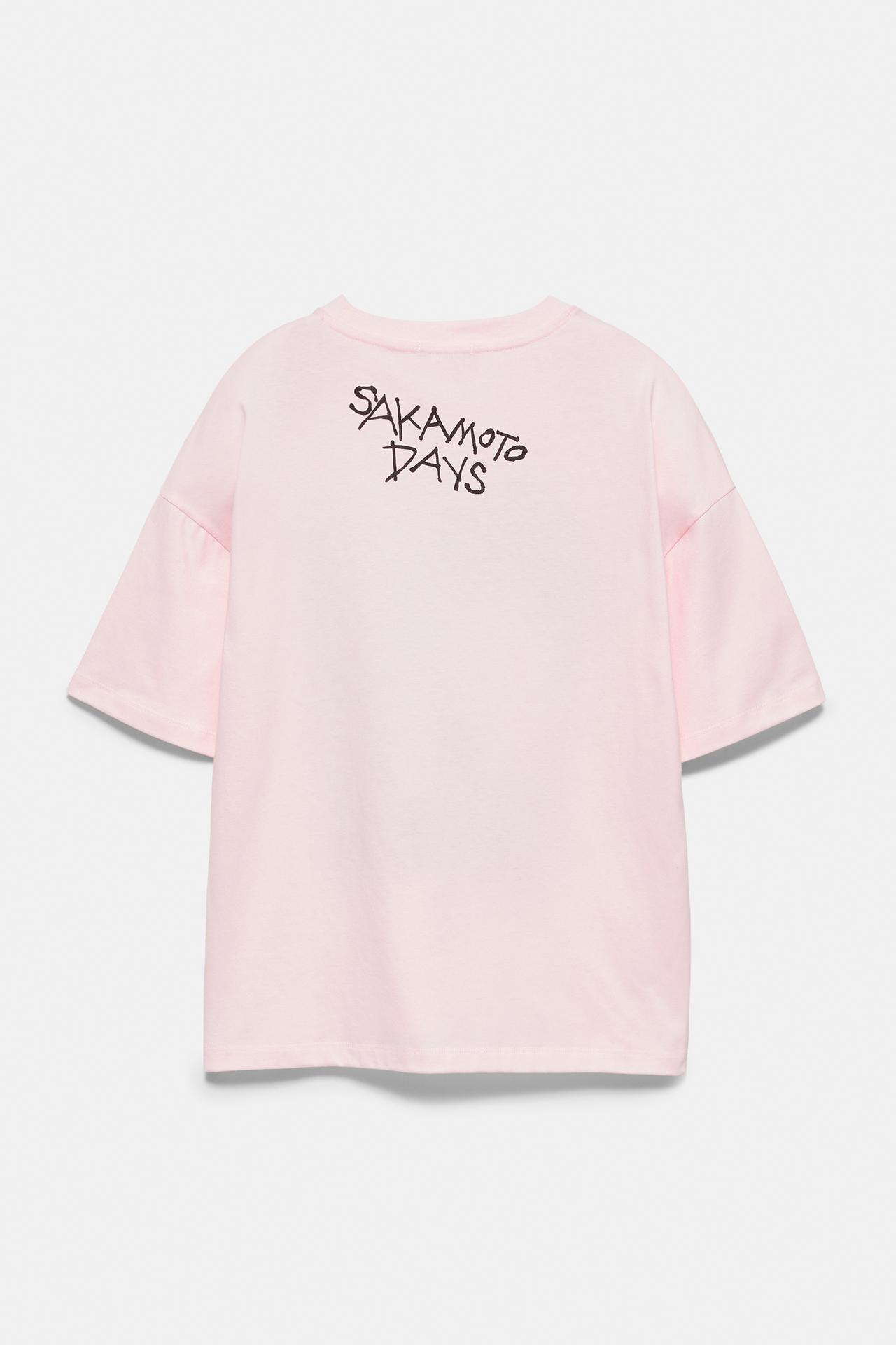 Sakamoto Days oversize T-shirt — Pink