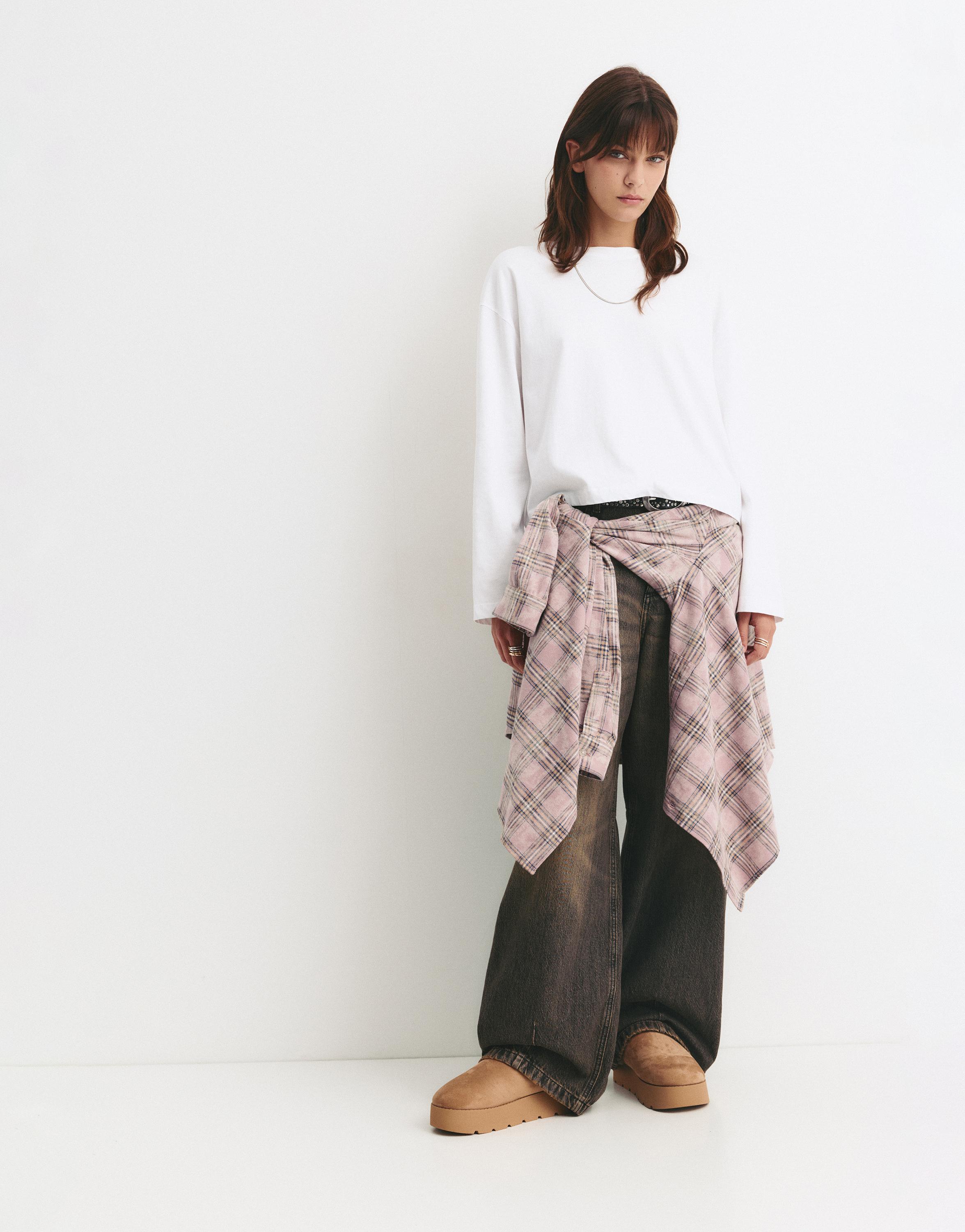 Uzun kollu boxy t-shirt - Görsel 29