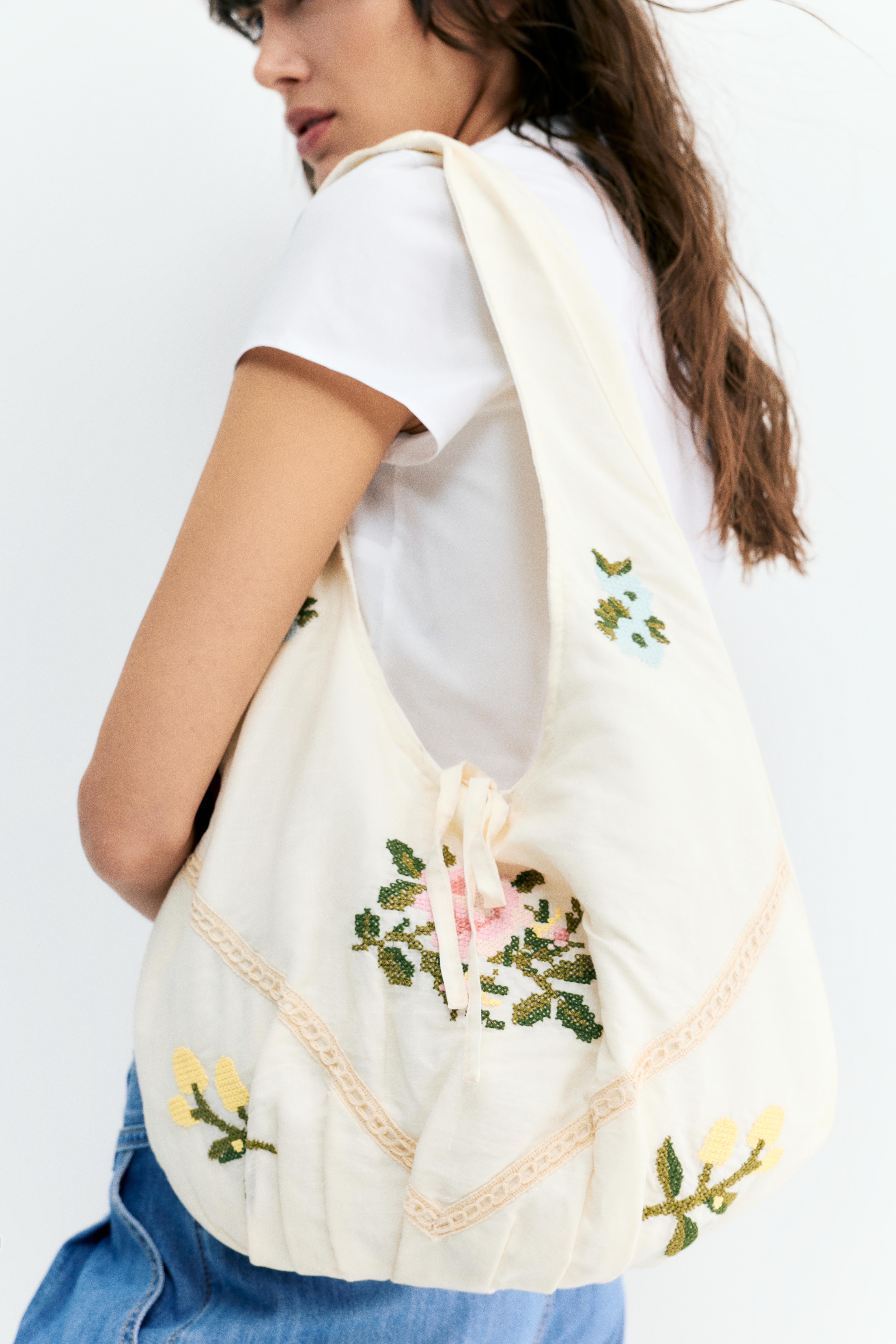 Çiçekli tote çanta - Görsel 15