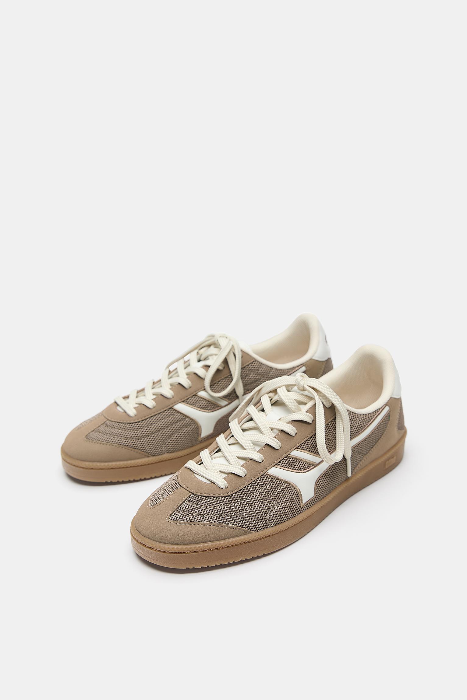 Retro textured trainers — Brown