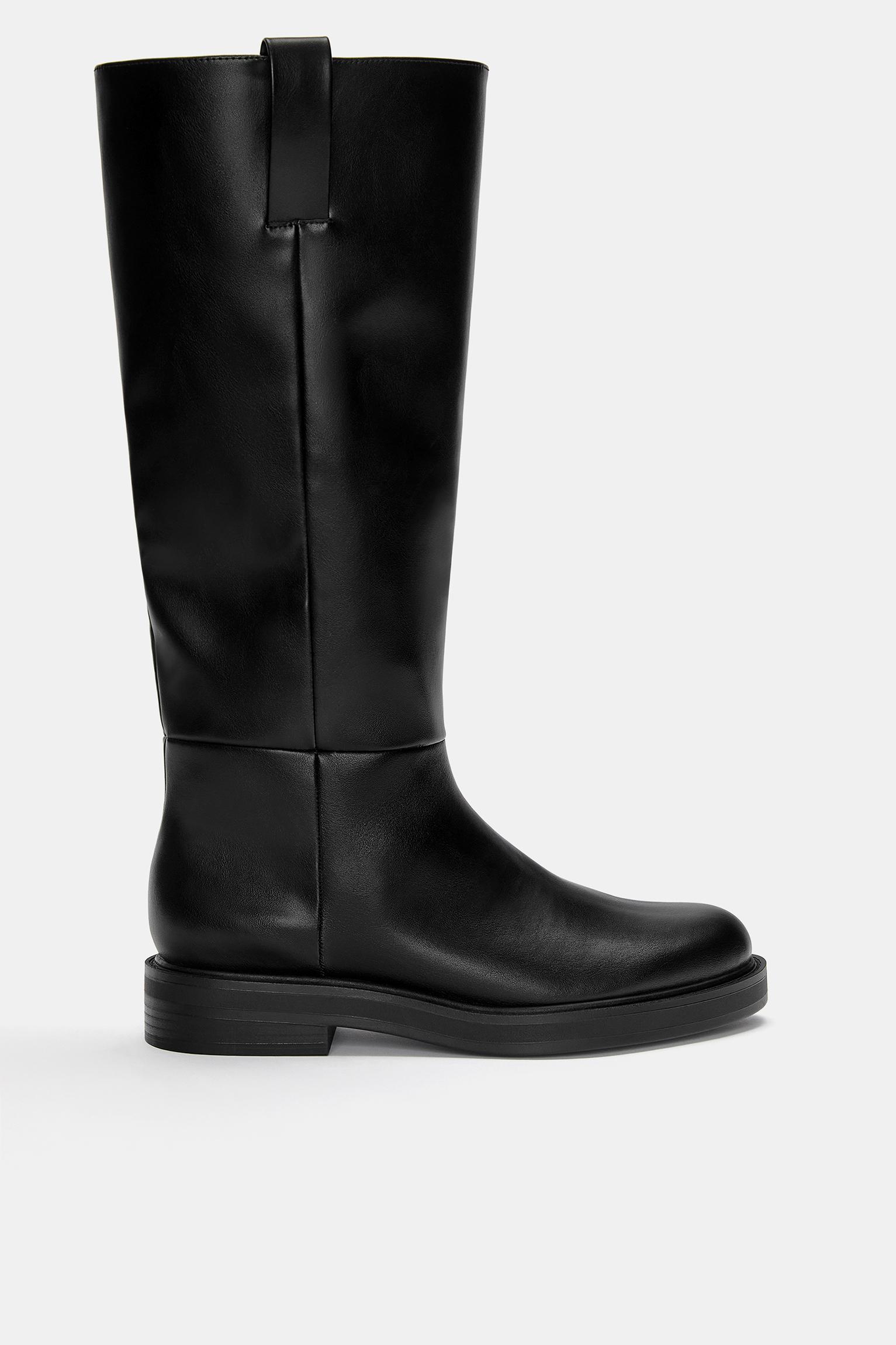 Botas altas negras fashion pull and bear