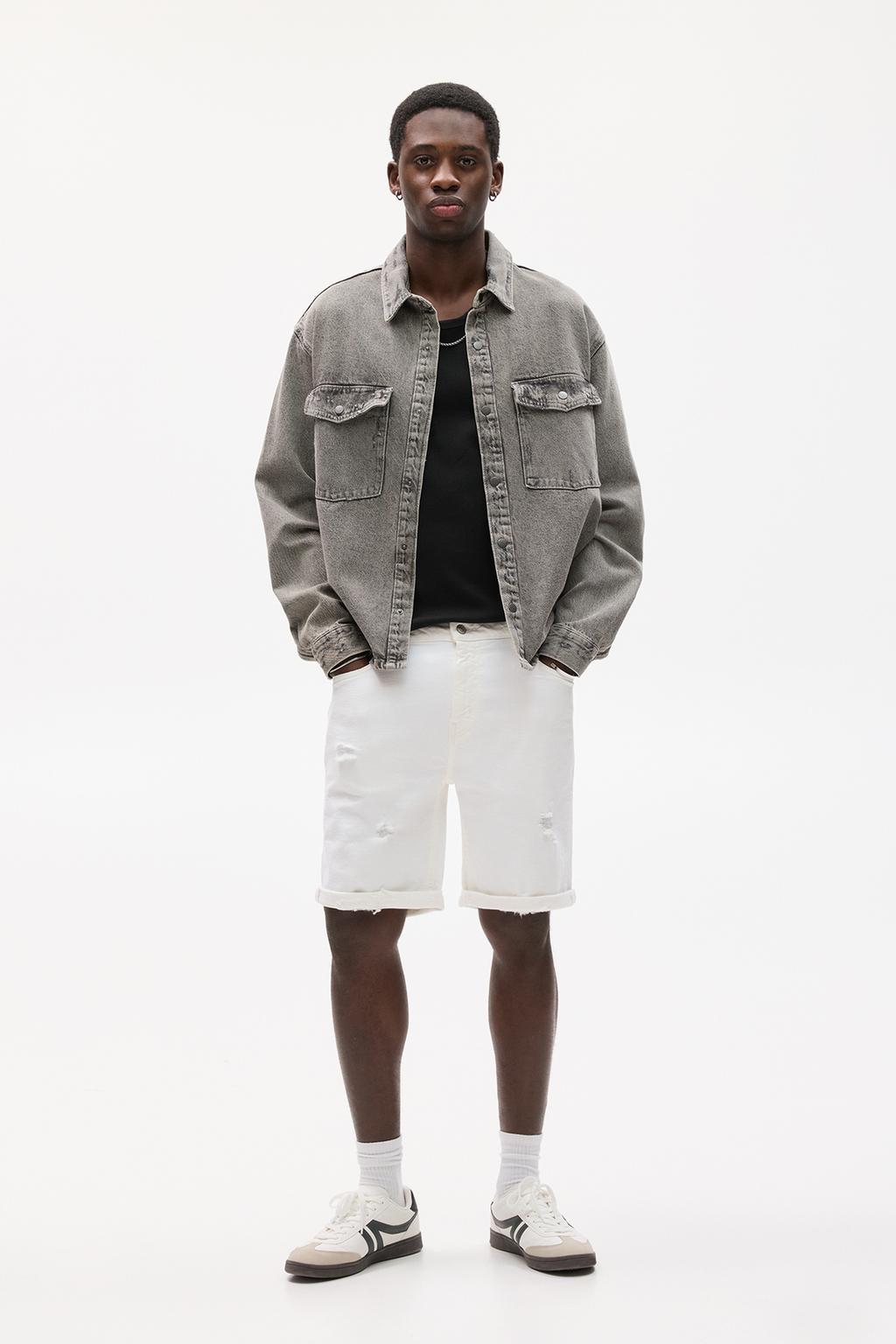 Bermuda vaquera slim rotos Pull&Bear Andorra