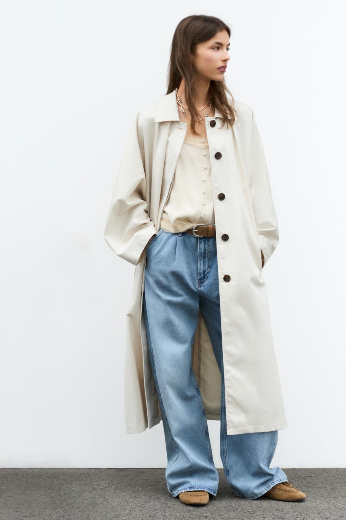 Gabardina oversize manga ancha PULL&BEAR