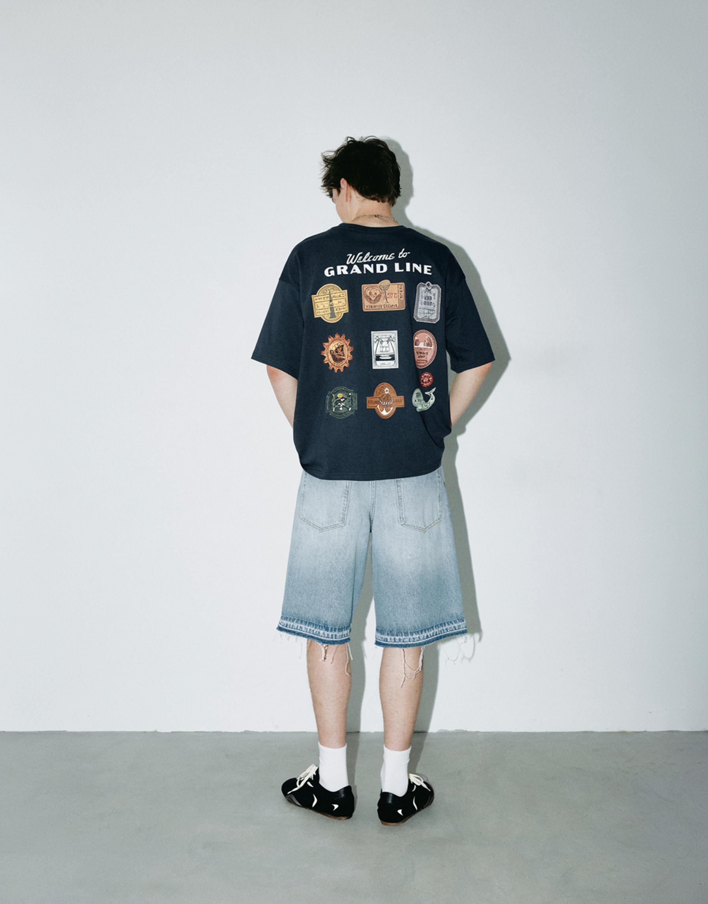 One Piece Grand Line T-shirt — Dark navy