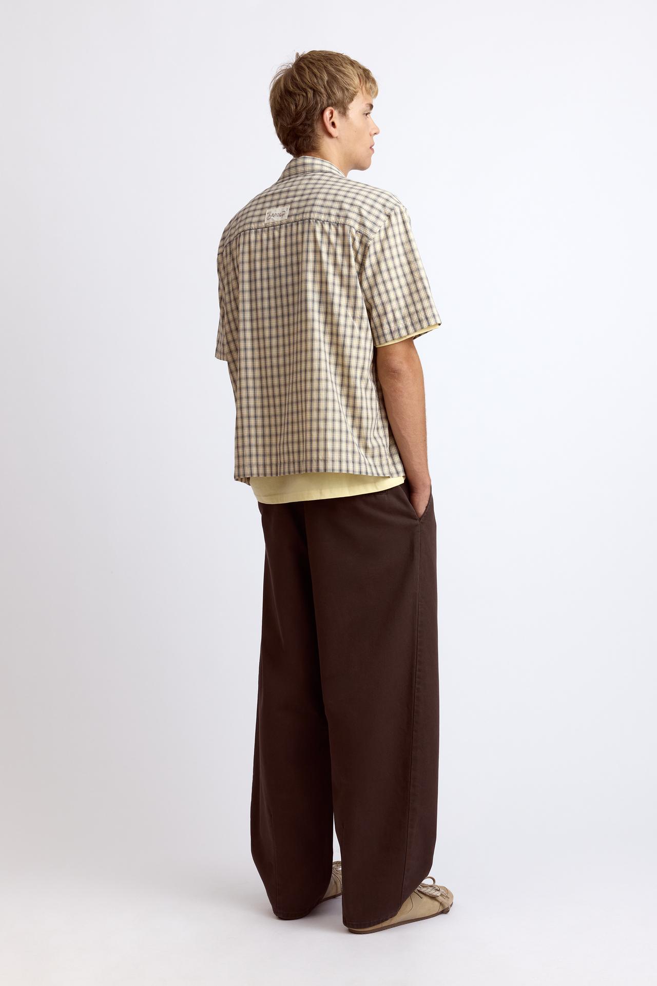Short sleeve check shirt — Vanilla