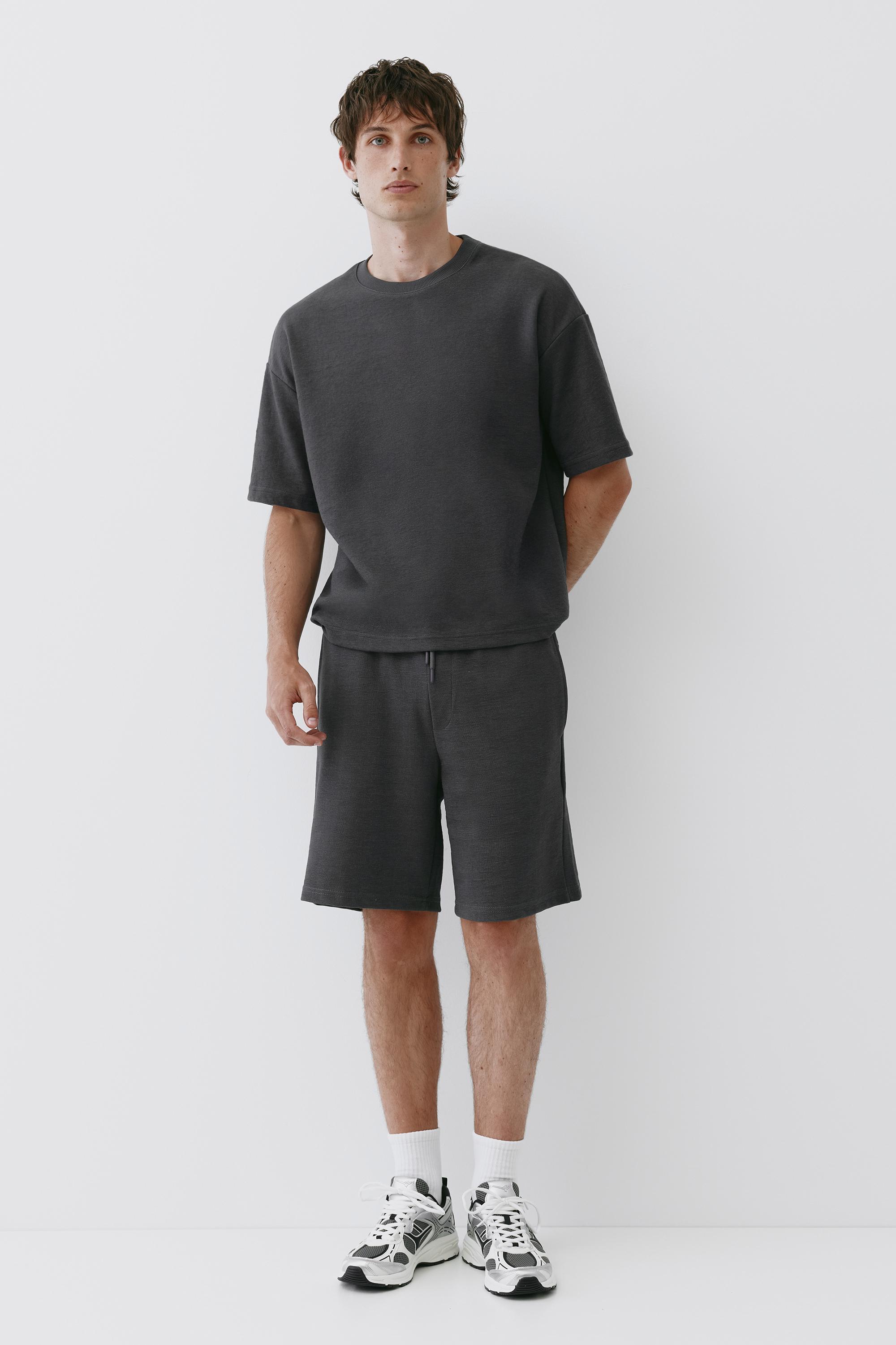 Relaxed fit Bermuda shorts — Anthracite grey