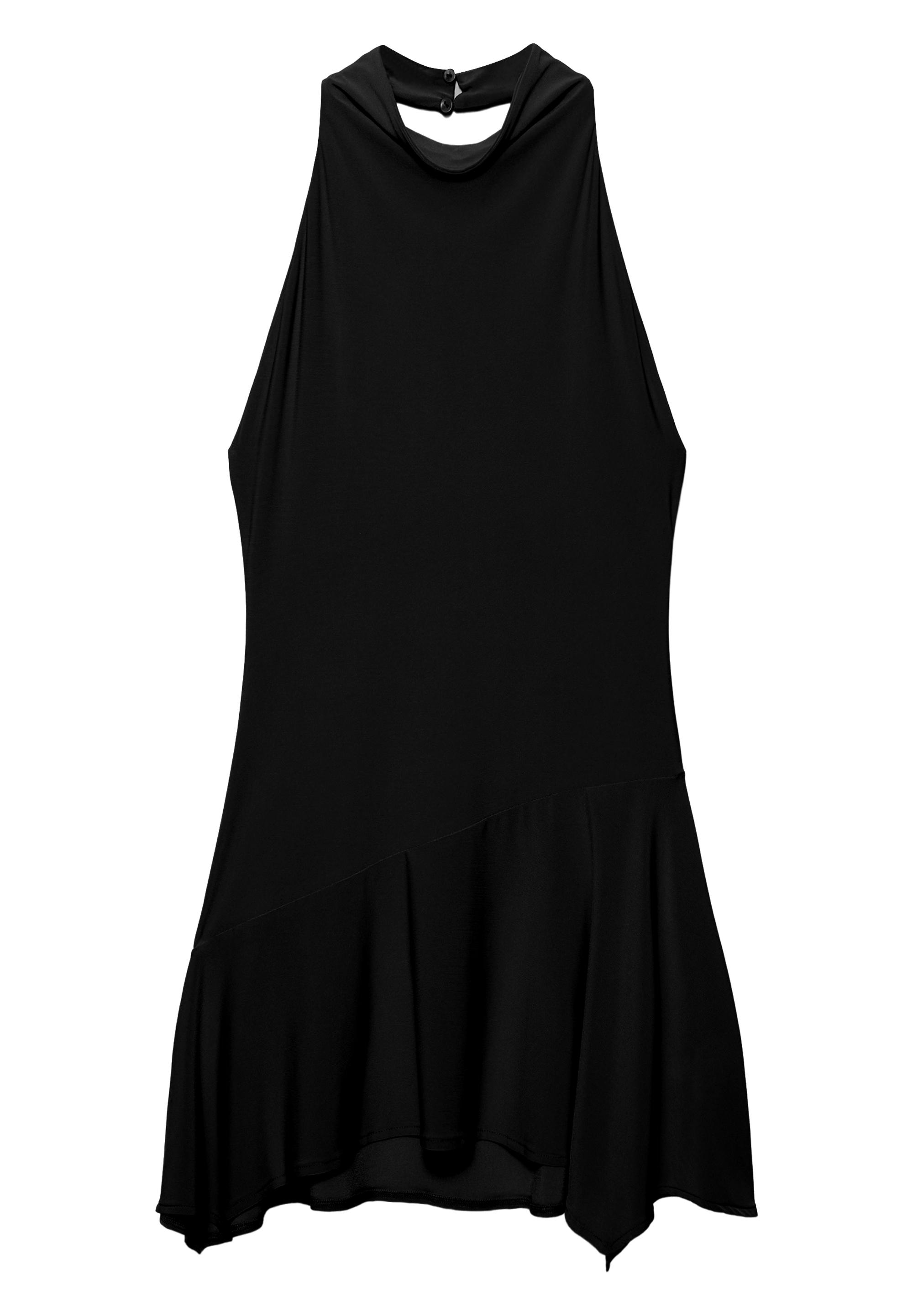 Short halter dress — Black