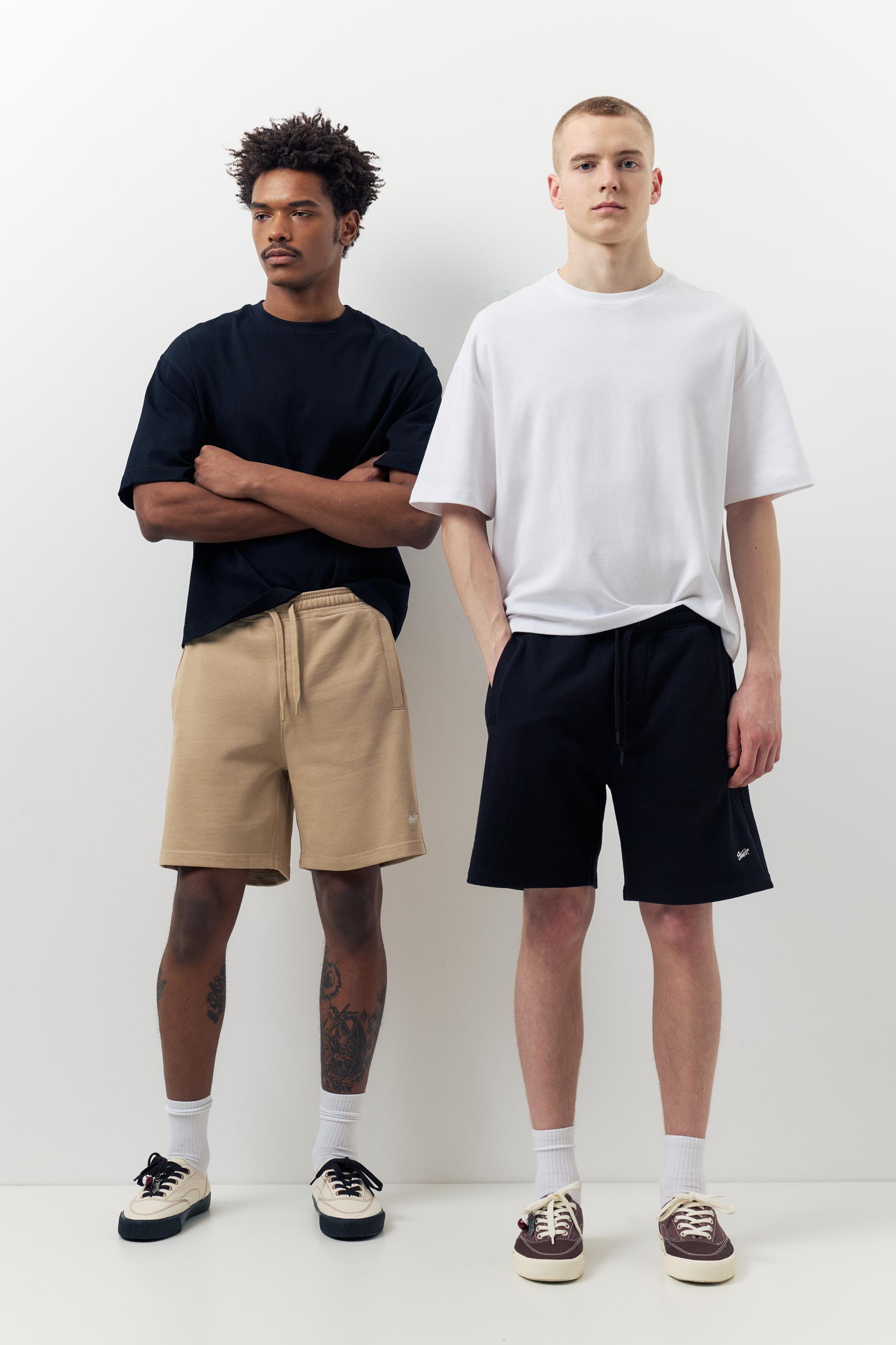 2-pack of STWD Bermuda short sweatpants — Beige