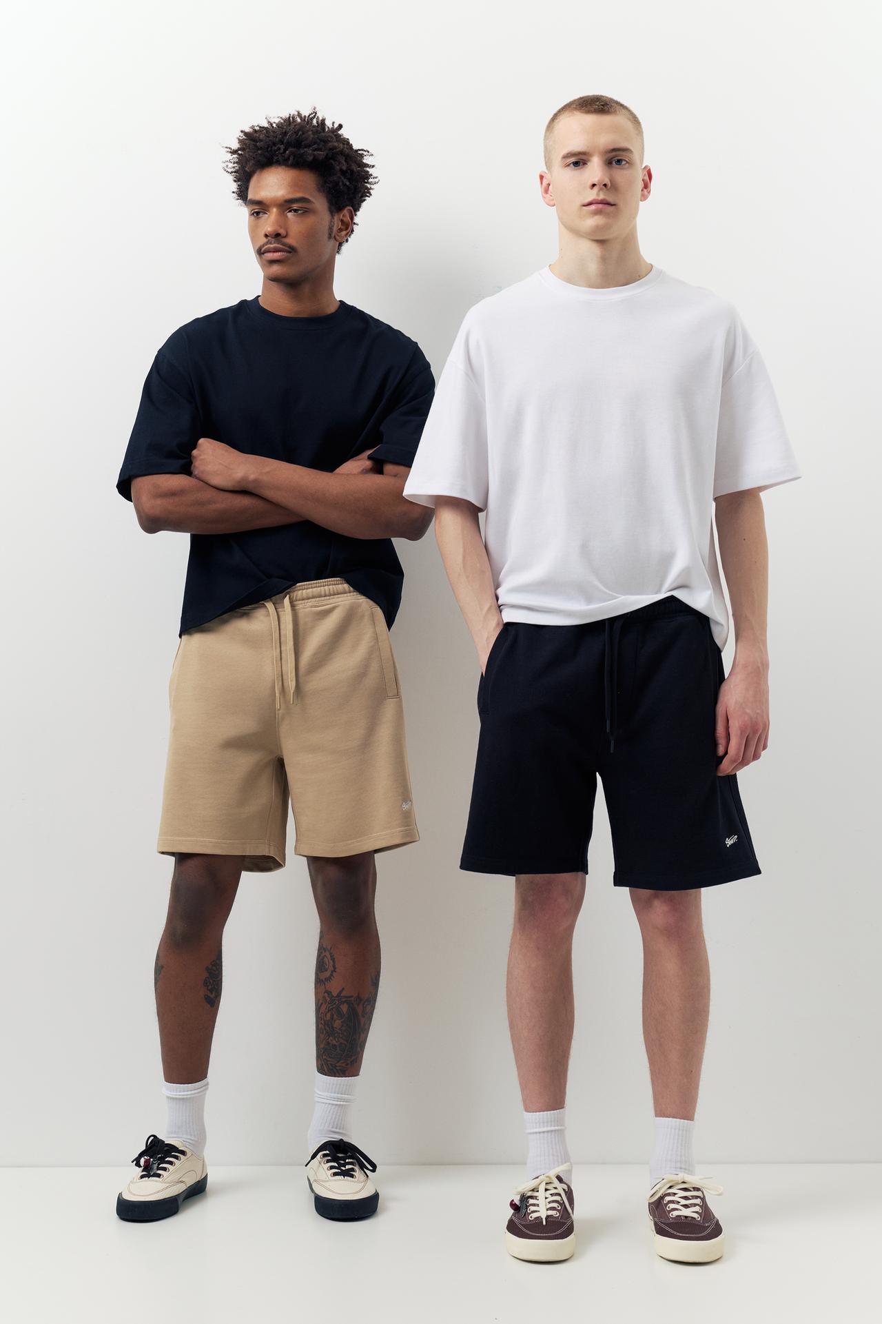 2-pack of STWD Bermuda short sweatpants — Beige