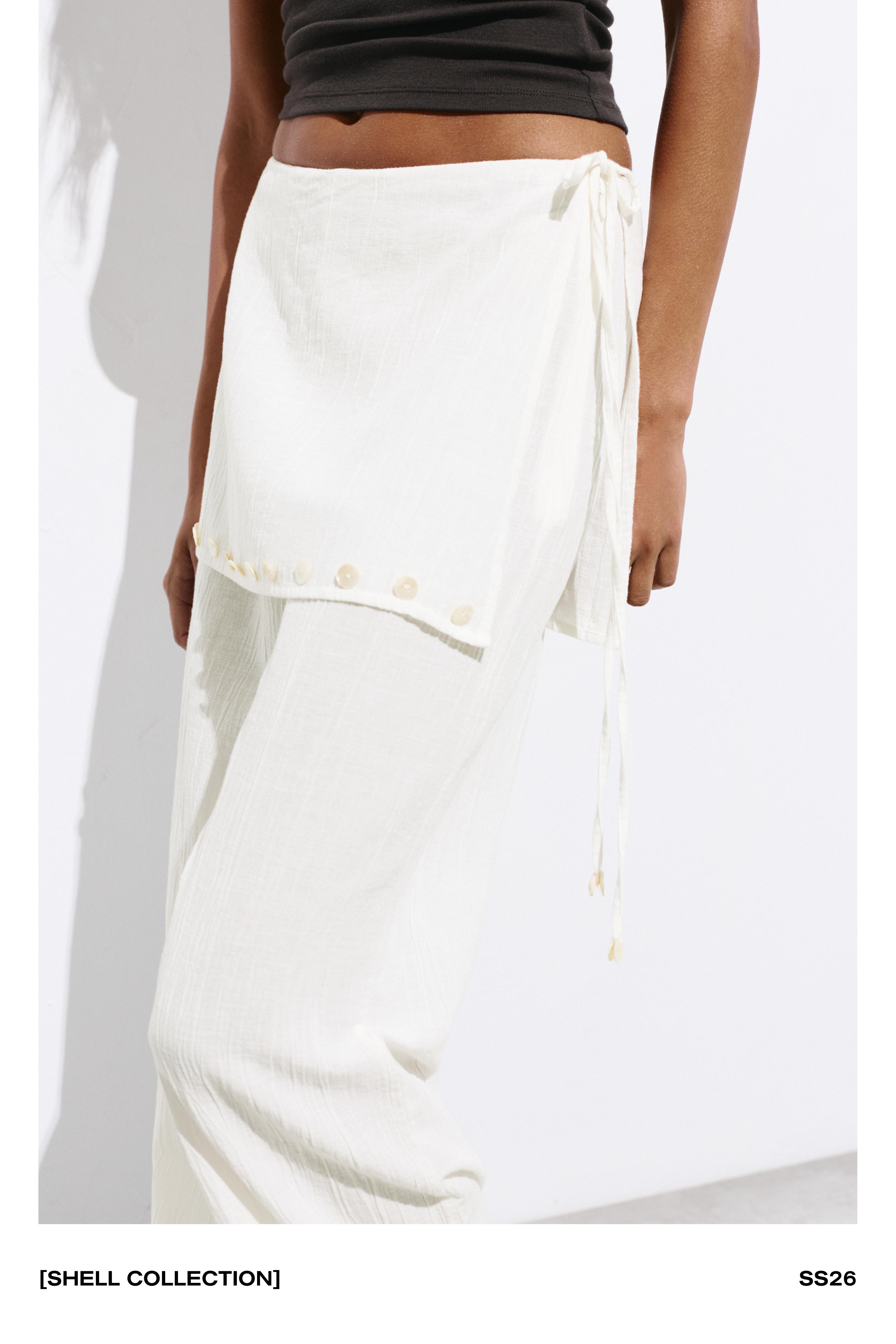 Flowy sarong trousers — Vanilla