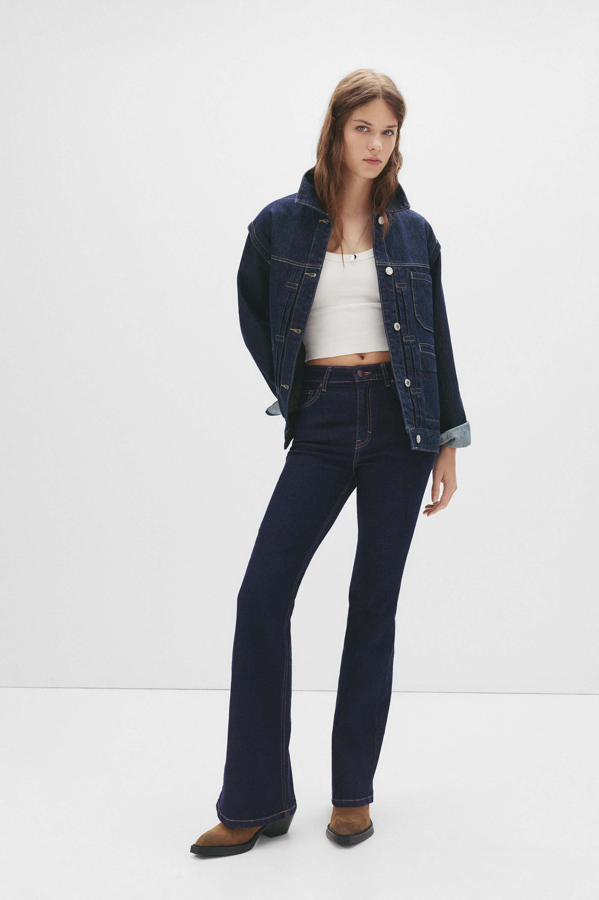 Schlaghose Mit Hohem Bund