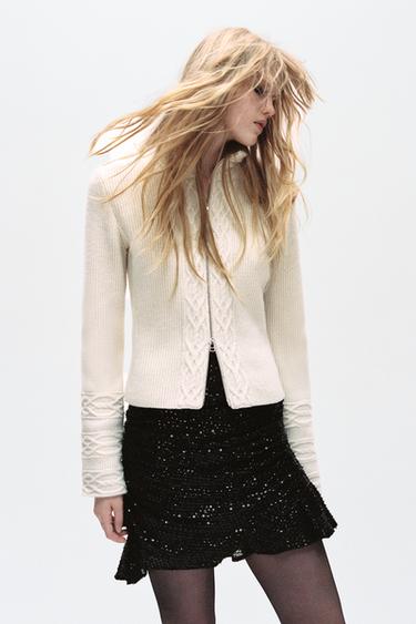 100% Wool Cardigan Oscar Ouyang — Ecru 1