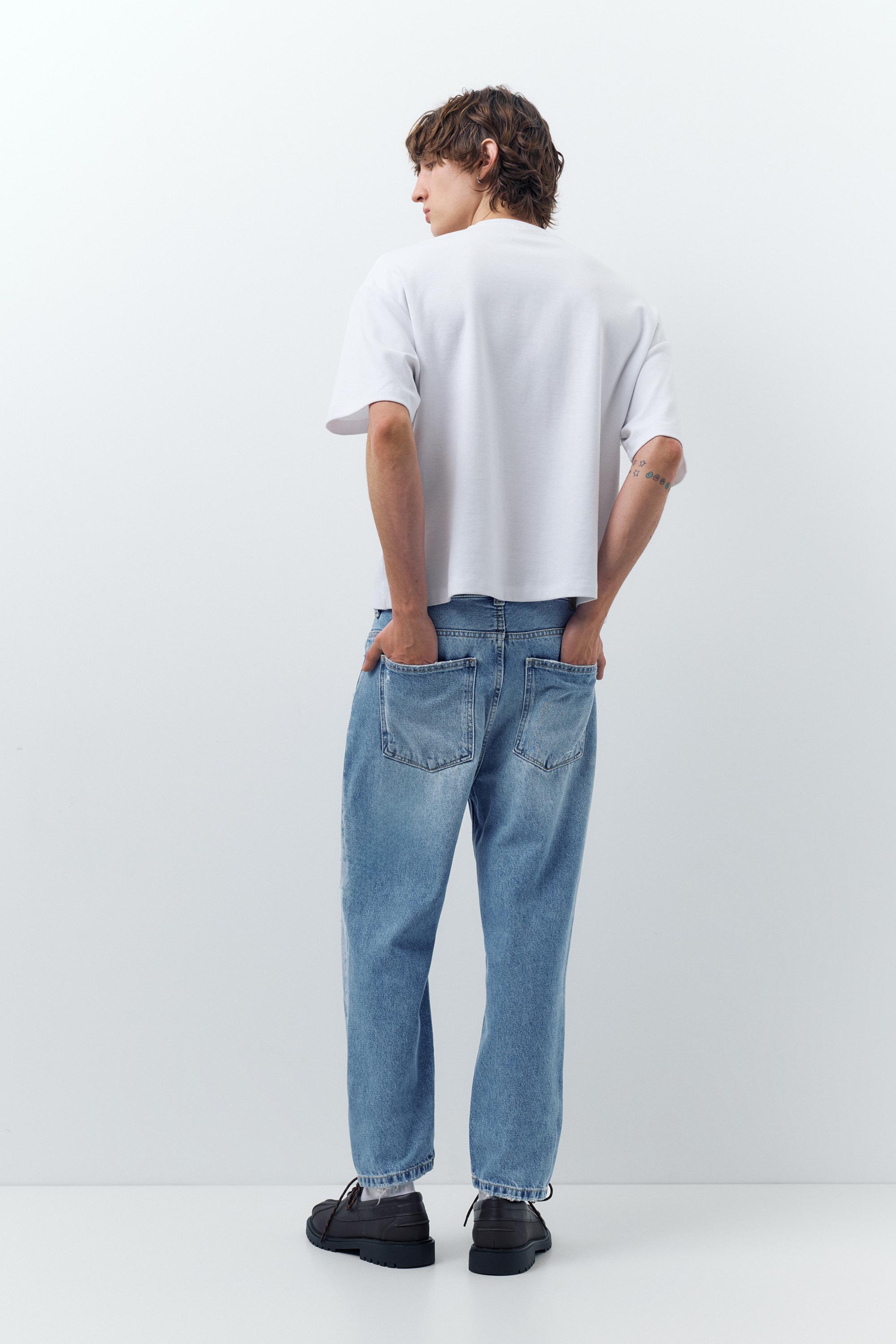 Relaxed fit ripped jeans — Pale indigo