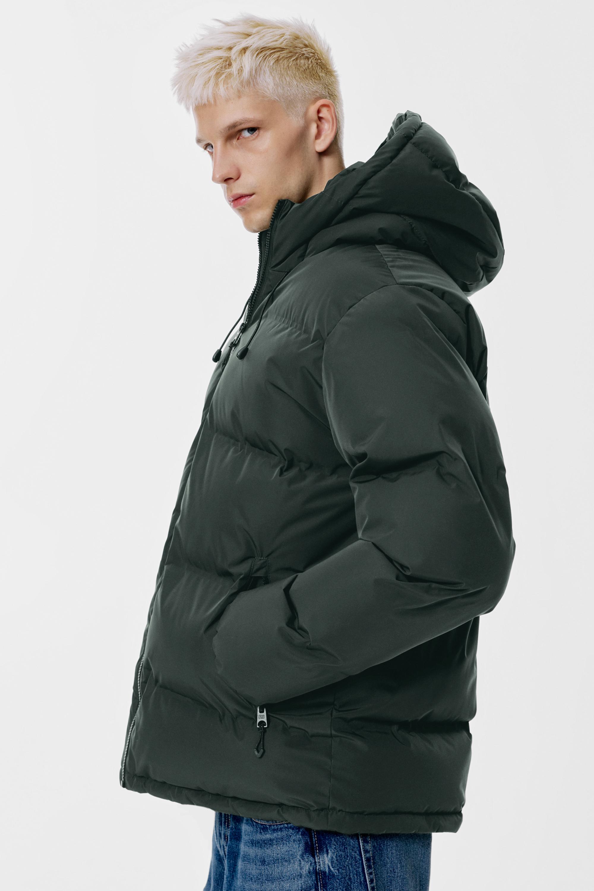 Kapüşonlu, ısıyla mühürlenmiş şişme ceket - Görsel 49