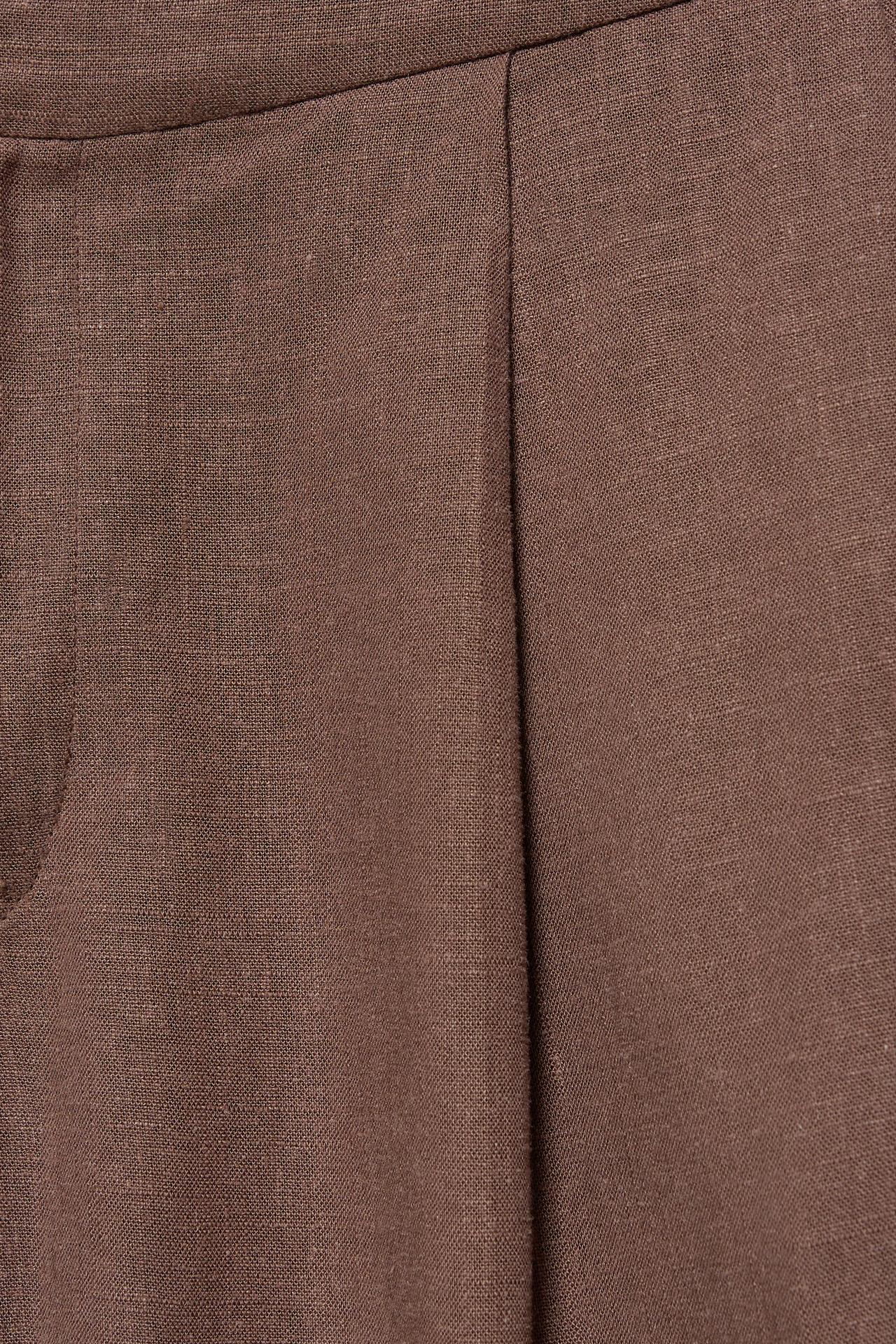 Rustic darted Bermuda shorts — Brown