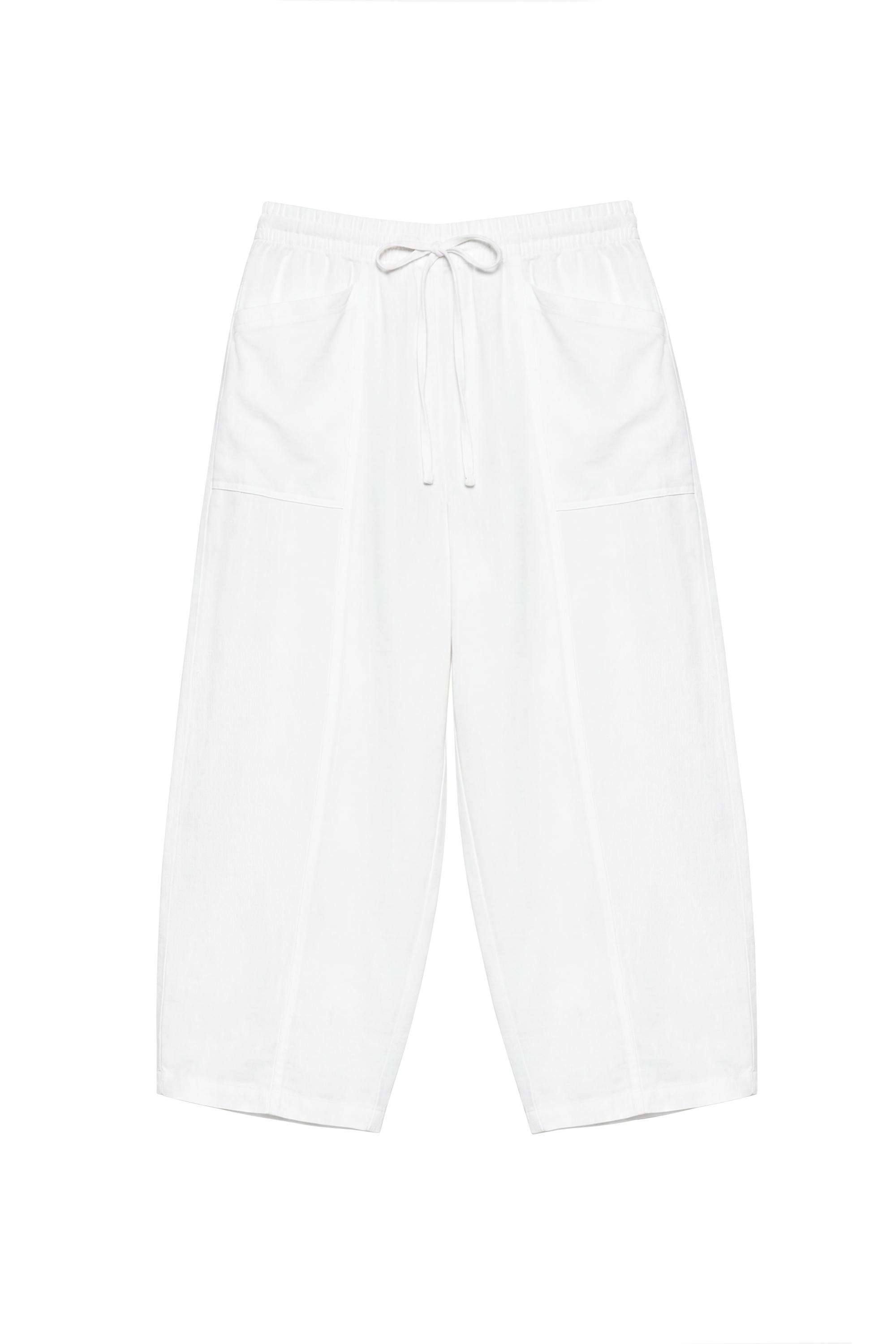 Pull&Bear Ketenli barrel pantolon görsel 4