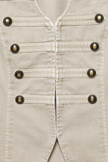 Fireman clasp button vest — Khaki 7
