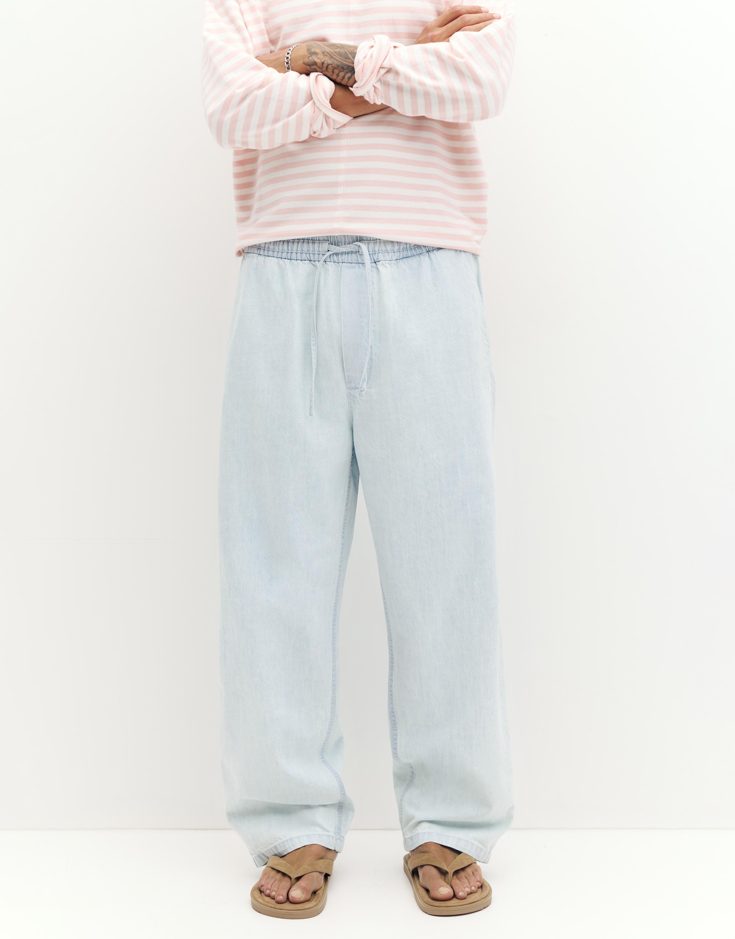 Denim joggers — Pale blue