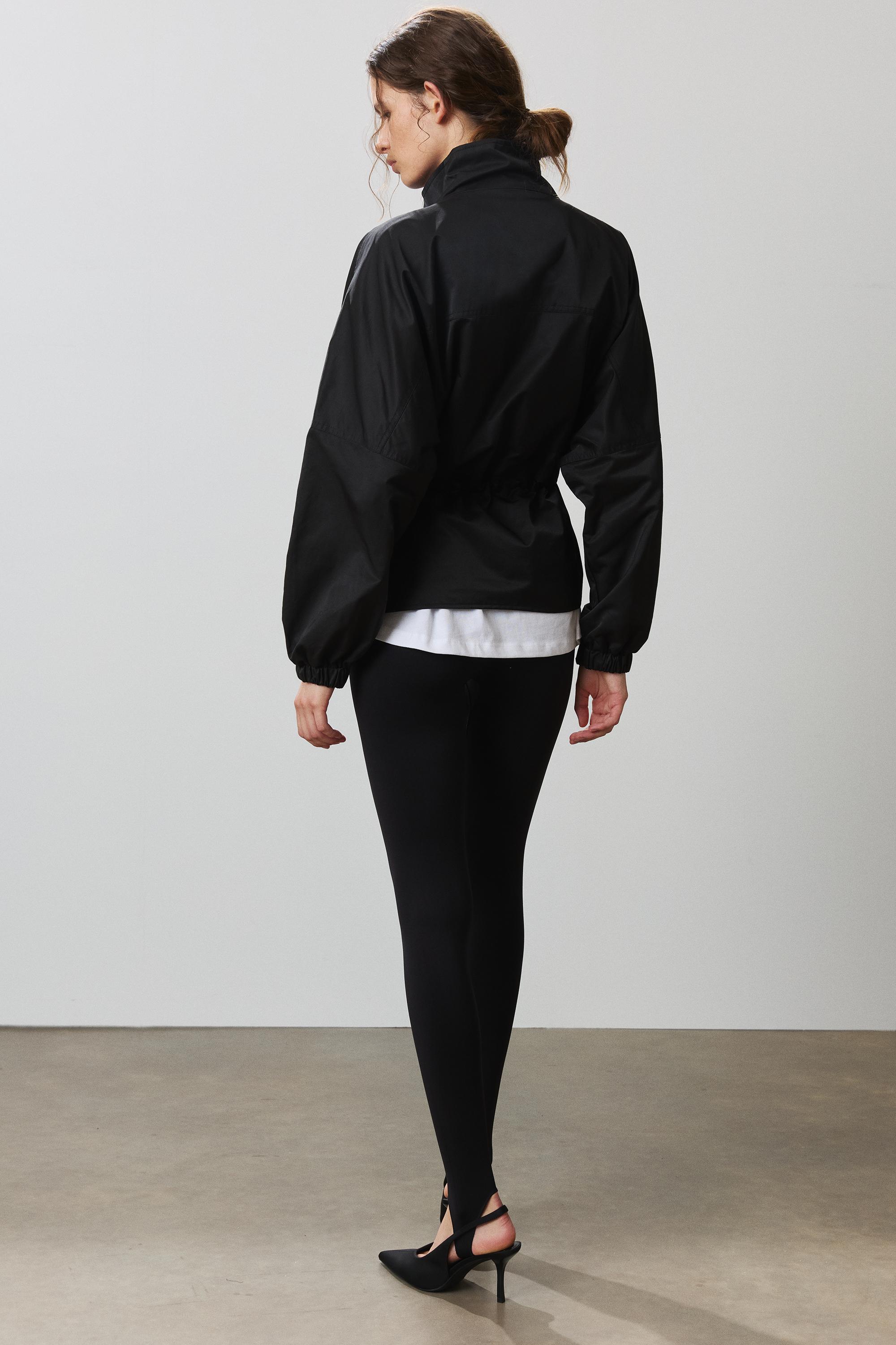Gathered waist jacket — Black