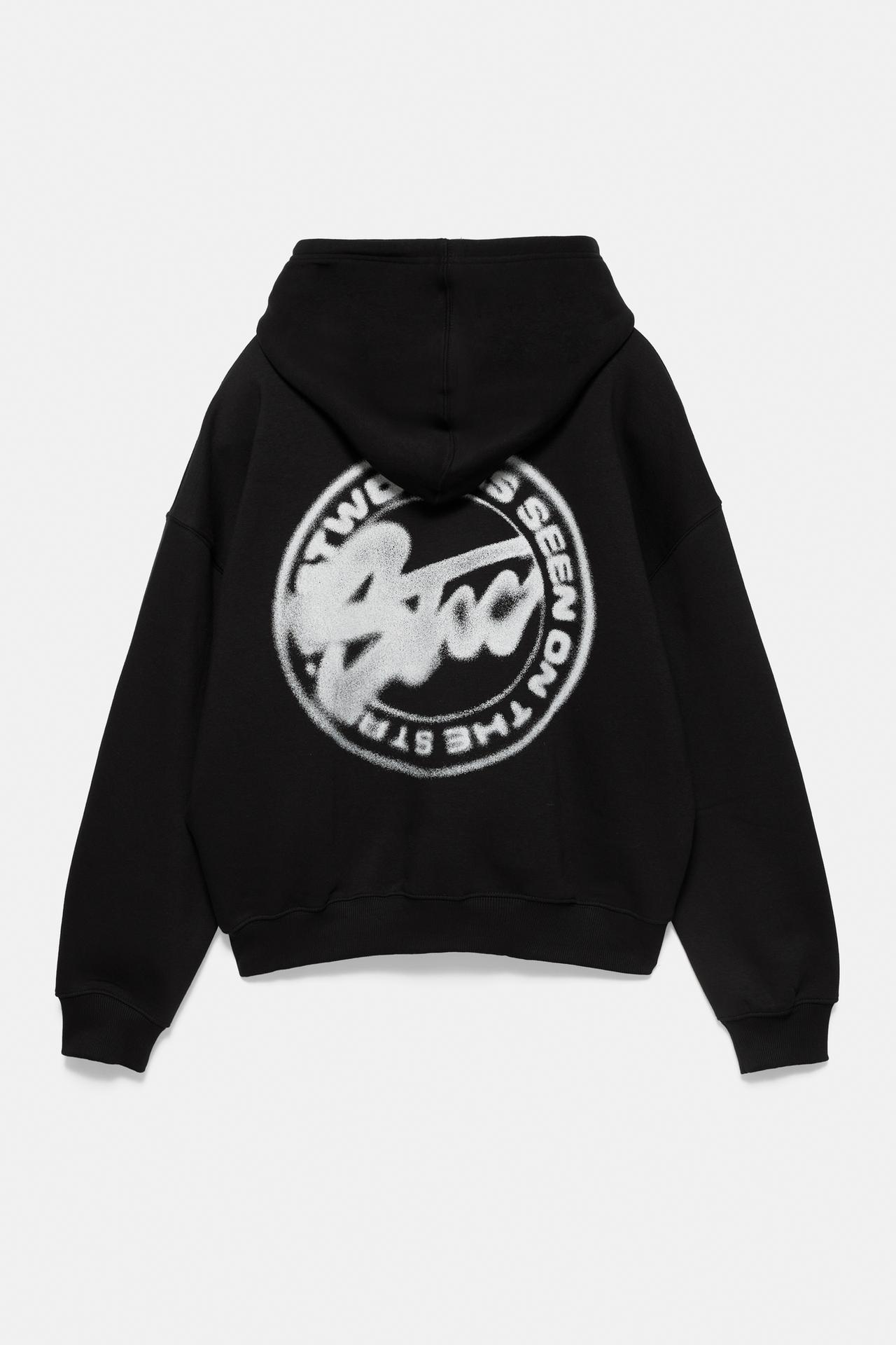 STWD graphic hoodie — Black
