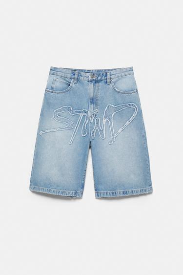 STWD skater denim Bermuda shorts — Pale indigo 2