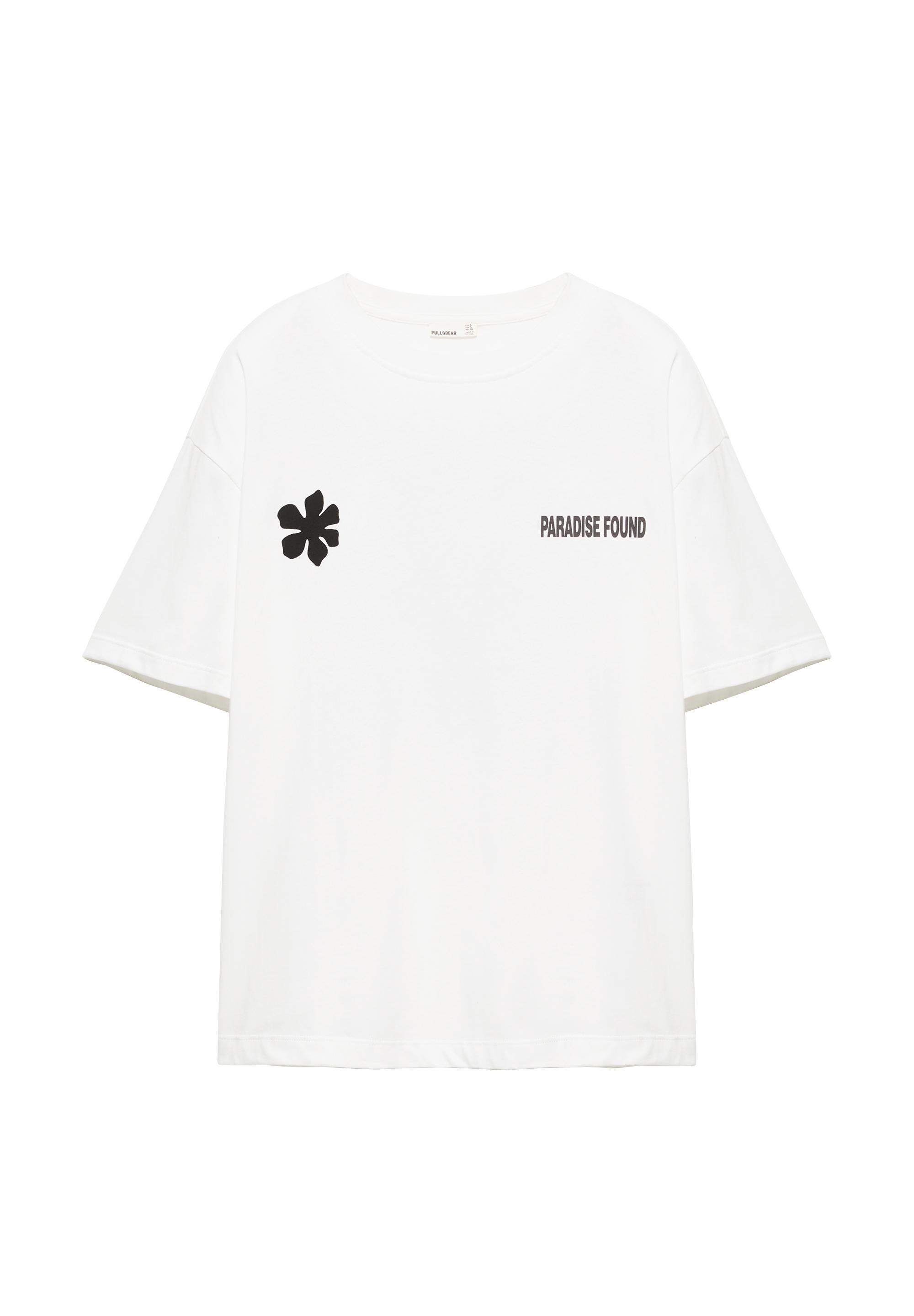 Oversize floral graphic T-shirt — Ice