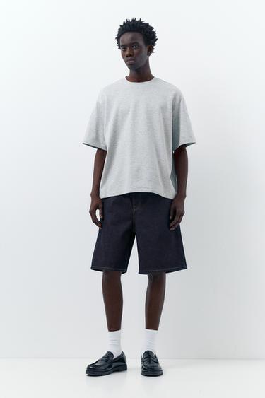 Baggy relaxed fit denim Bermuda shorts — Navy 2