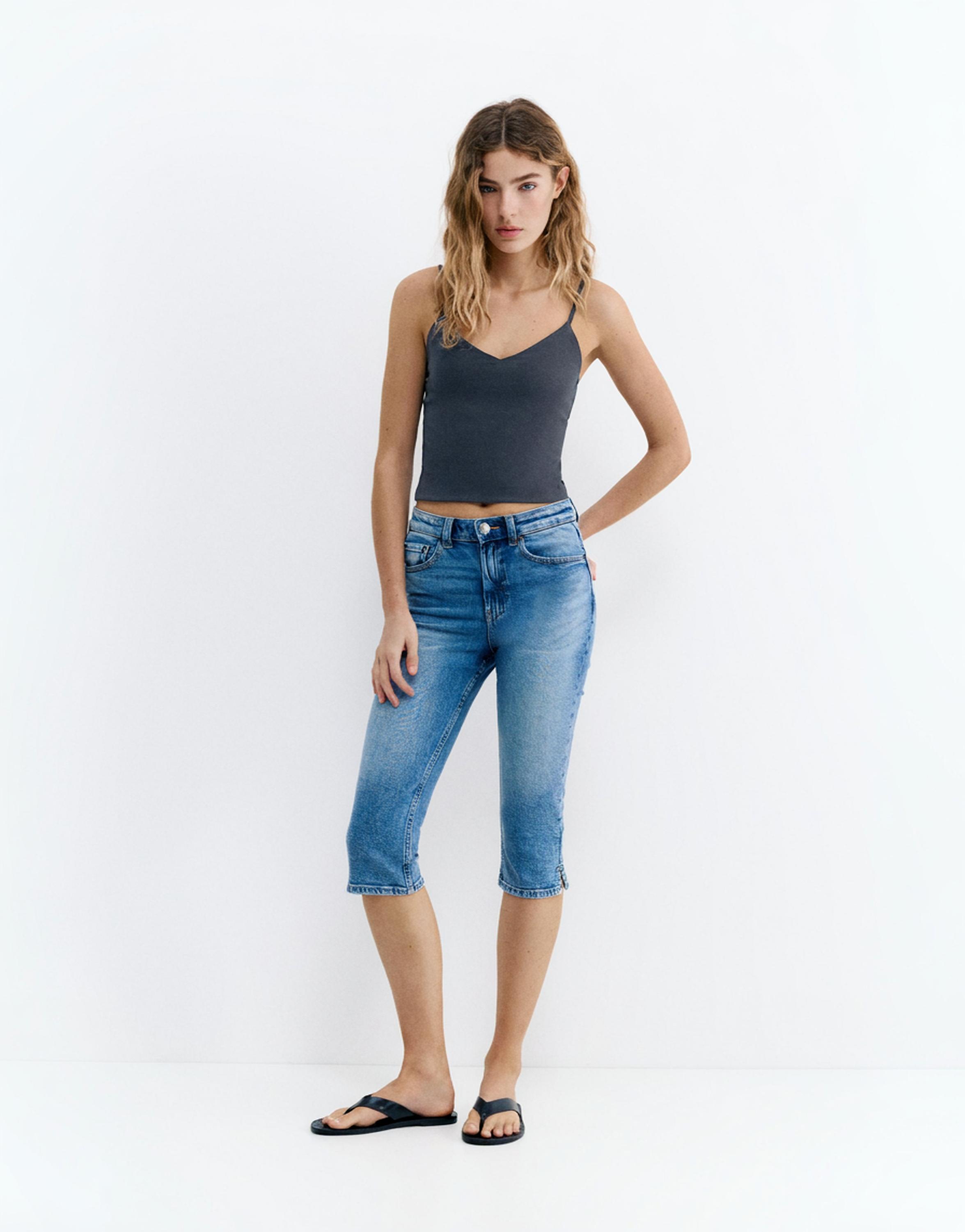 Fine-strap top — Navy