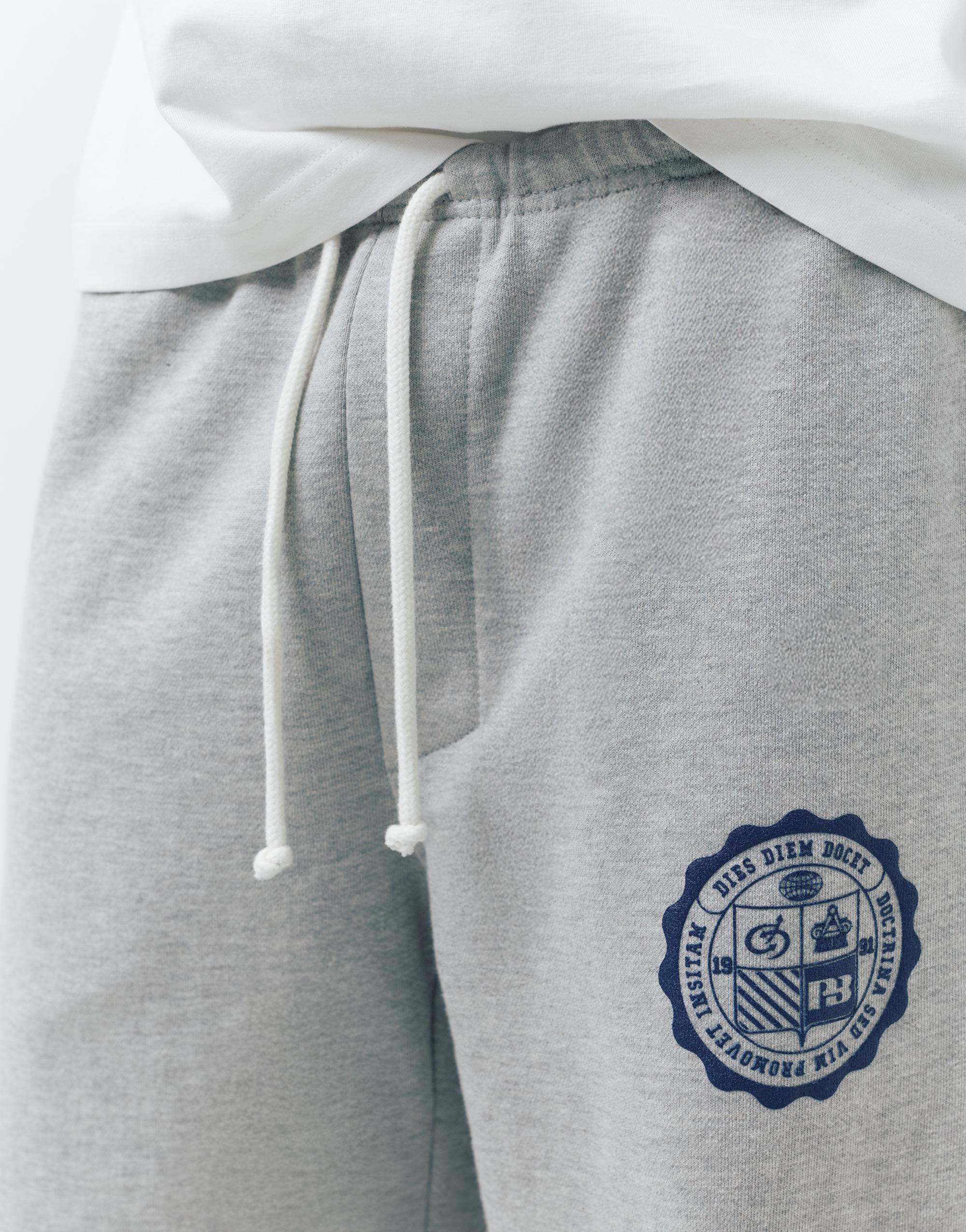Varsity jogger trousers — Grey marl