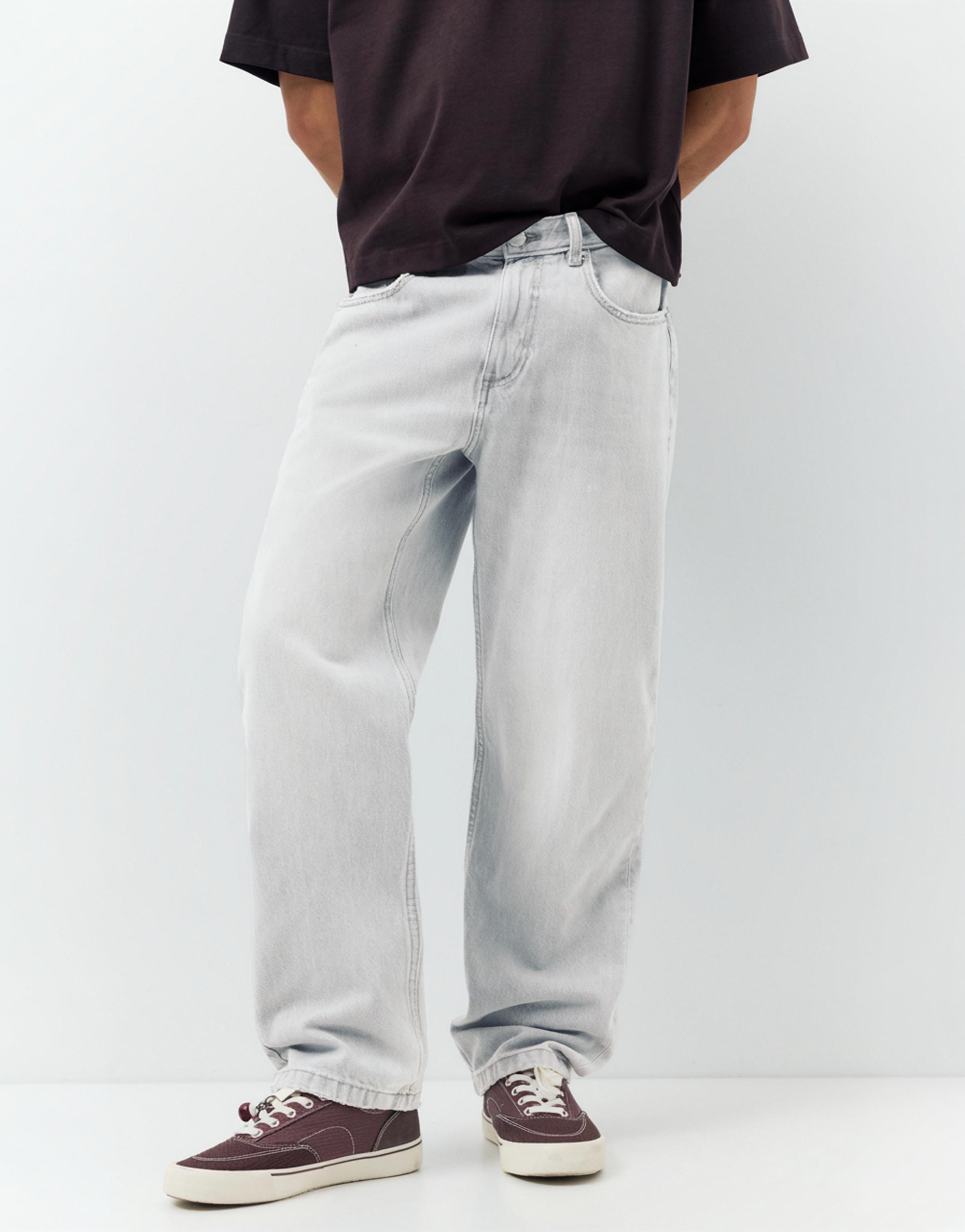 Straight-leg jeans — Pale grey